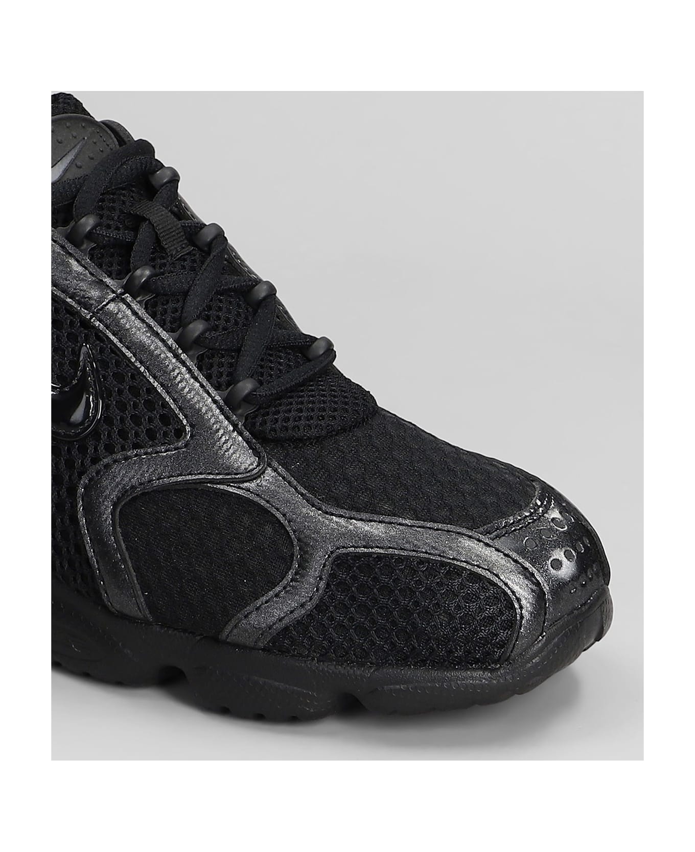 Nike Zoom Spiridon Cage 2 Sneakers In Black Leather And Fabric - black