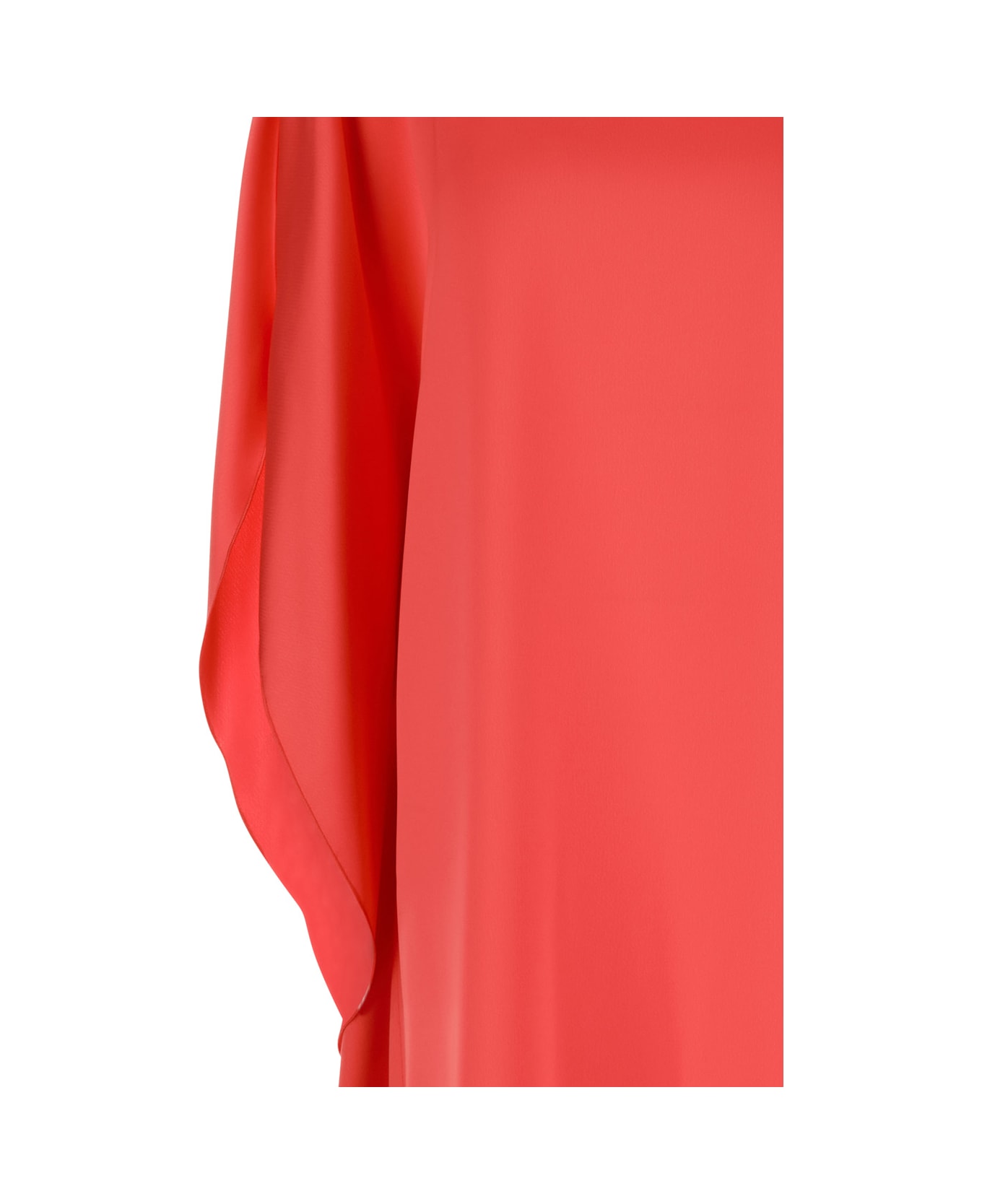 Gianluca Capannolo Orange Midi Dress With Boat Neck In Techno Fabric Woman - Orange
