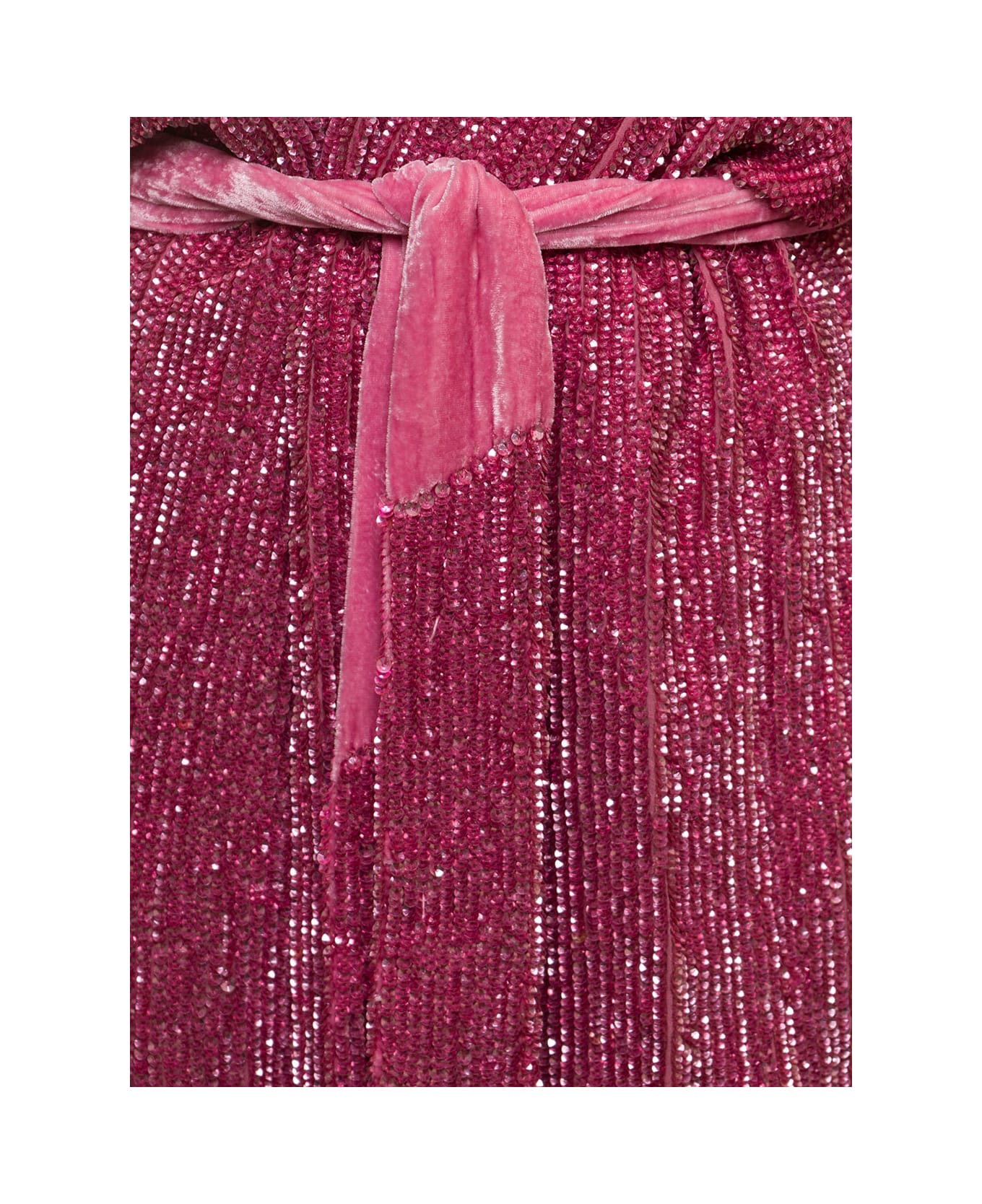 retrofete Gabrielle Fucsia Tie-front Minidress Woman Retrofete - Pink