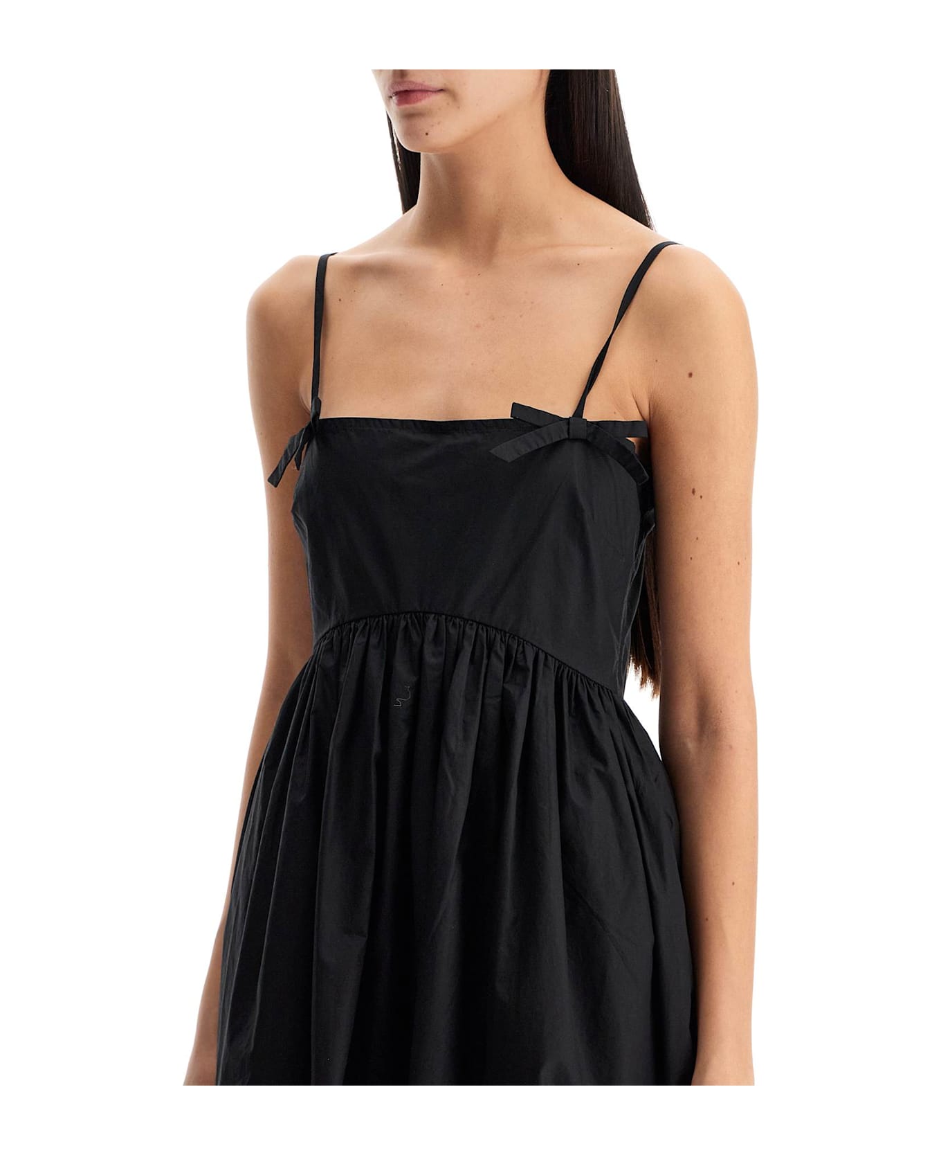 【GANNI】Cotton Poplin Strap Dress/追跡+関税+全国送料込み Ganni Cotton Poplin Strap Dress | italist