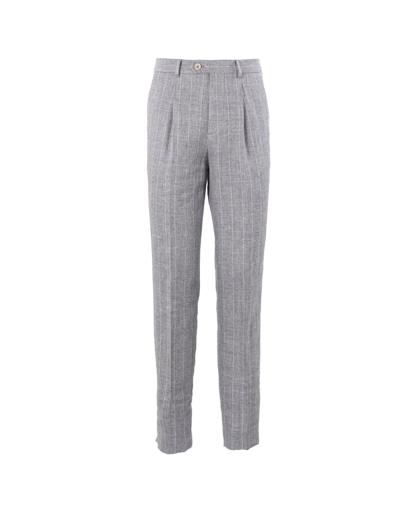 Brunello Cucinelli Pinstripe Tailored Trousers - Grey