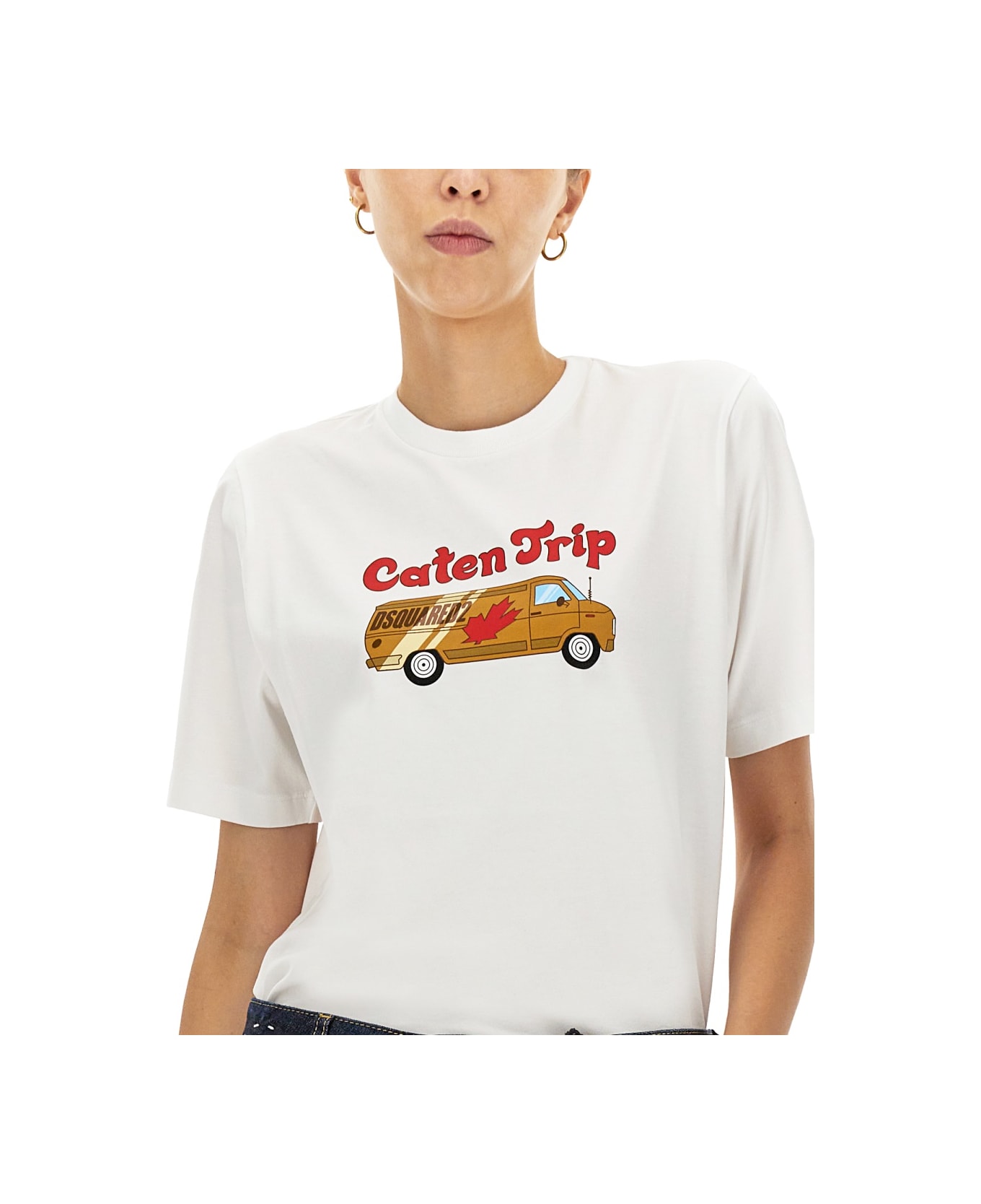 Dsquared2 "caten Trip Ranny" T-shirt - WHITE Tシャツ