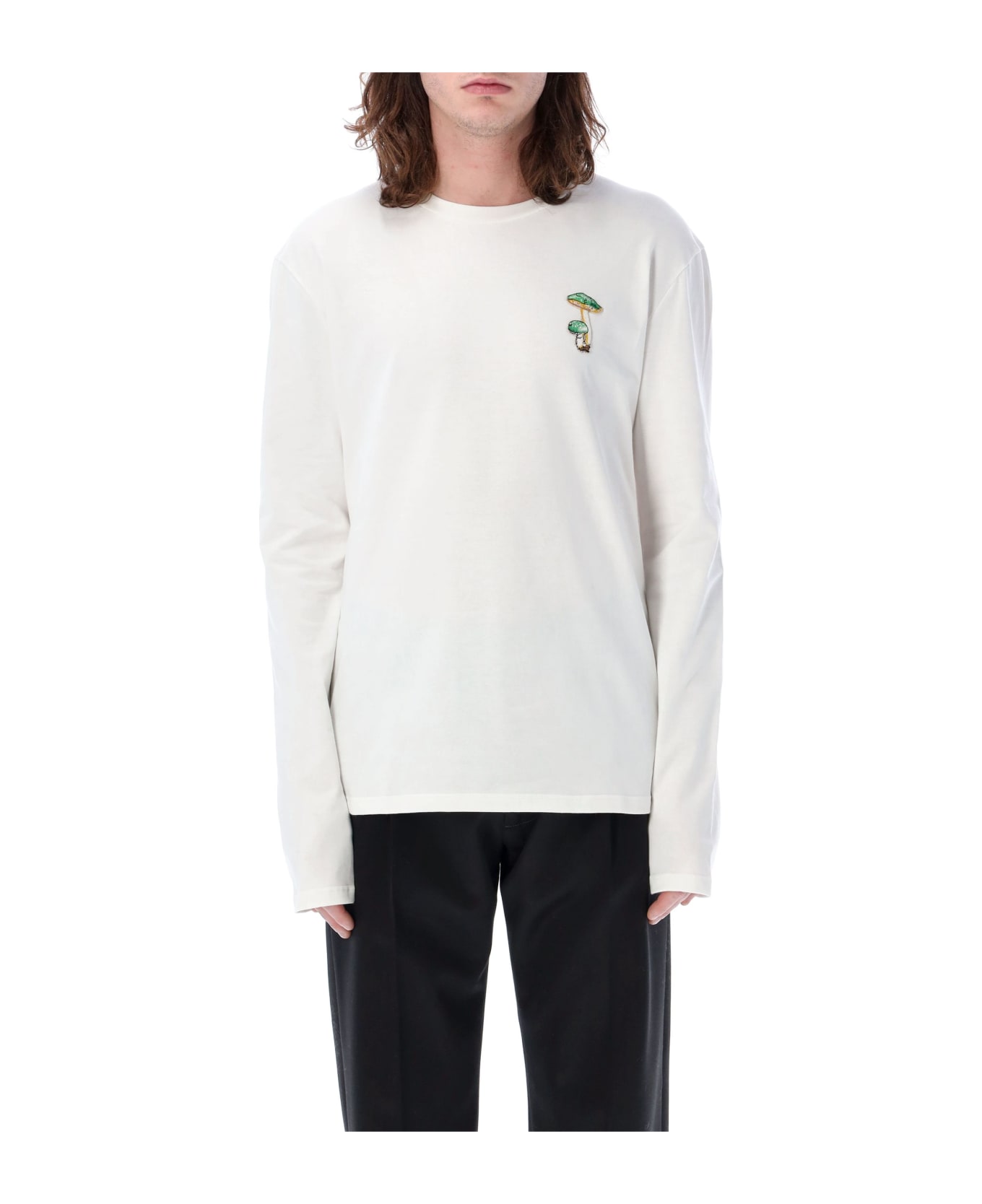 Jil Sander Mushroom Ls T-shirt - PORCELAIN WHITE フリース