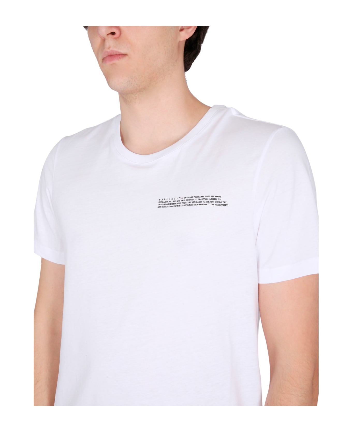Ballantyne Jersey Crew Neck T-shirt - BIANCO