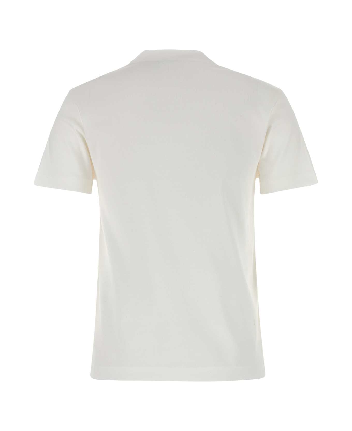Fendi White Cotton T-shirt - OFF WHITE