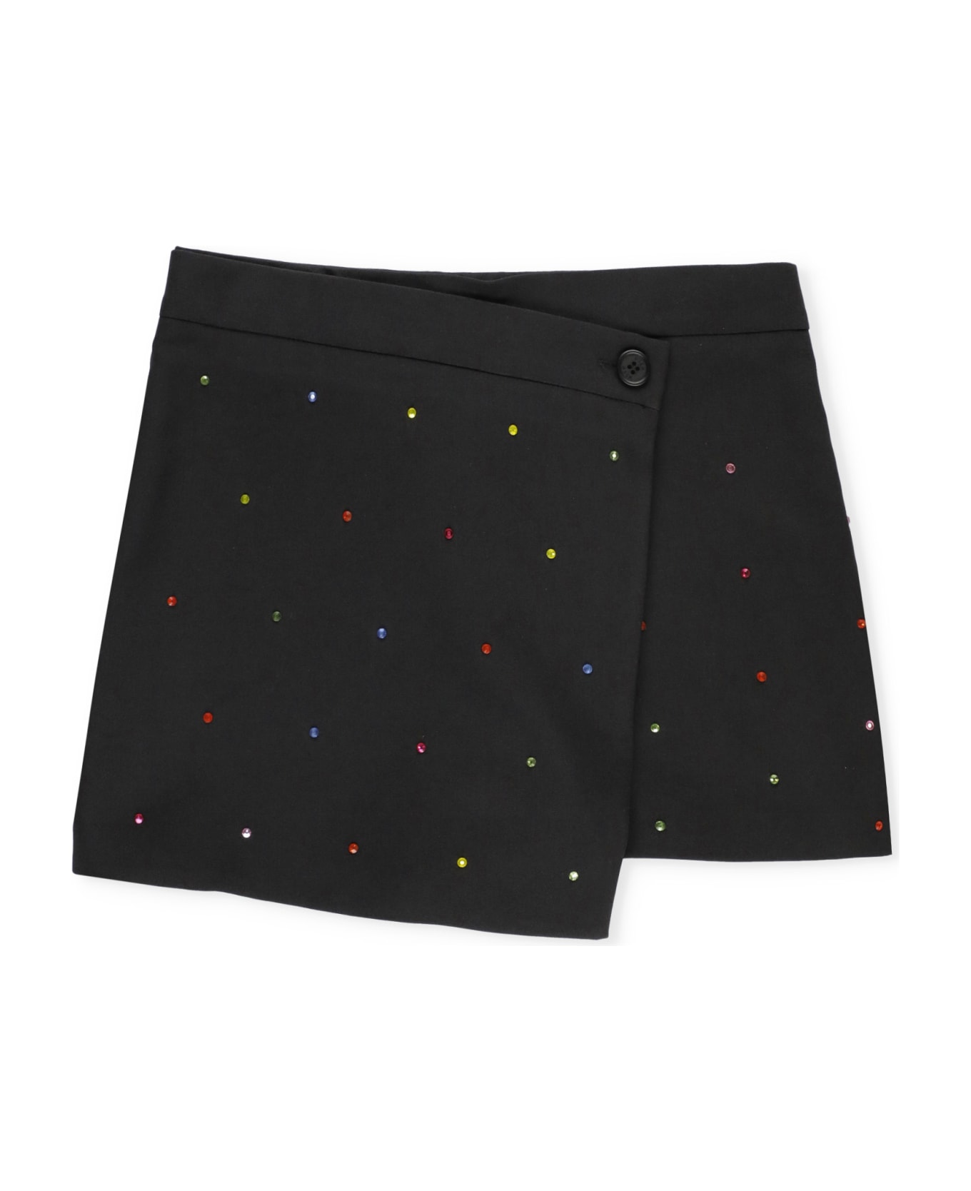 MSGM Shorts With Strass - Black