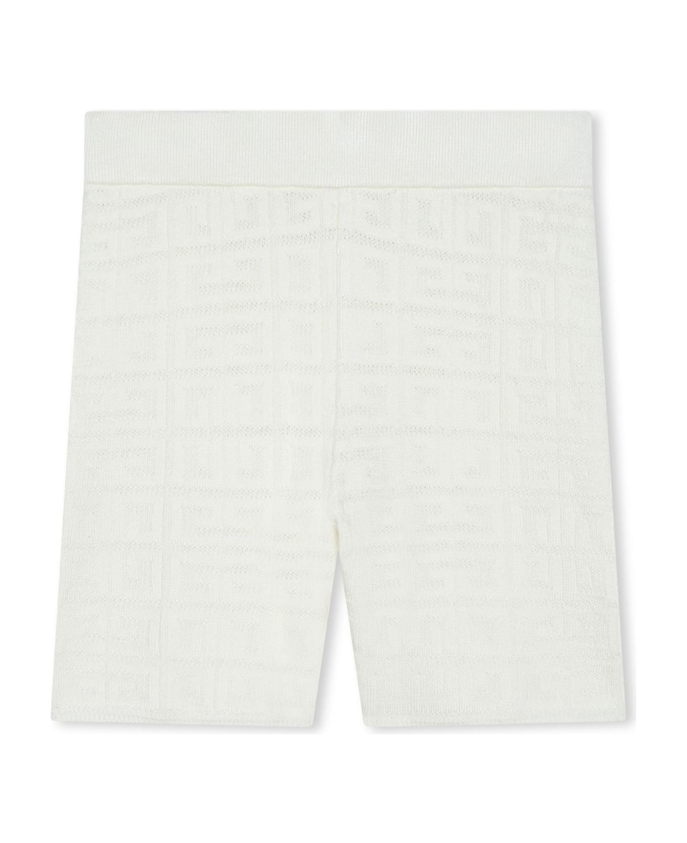 Givenchy Shorts With Motif 4g - Bianco