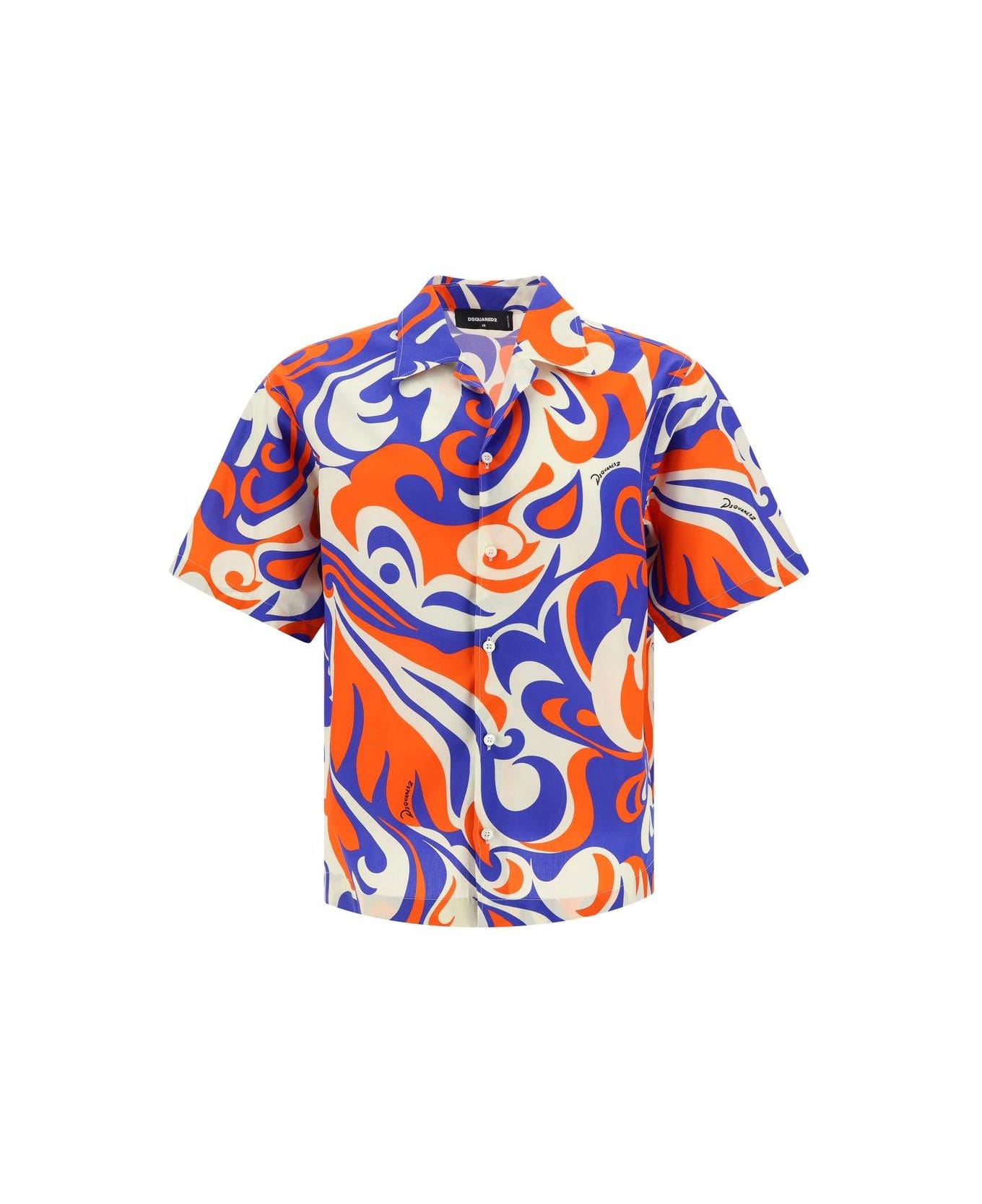 Dsquared2 Abstract Print Short-sleeved Shirt - MultiColour