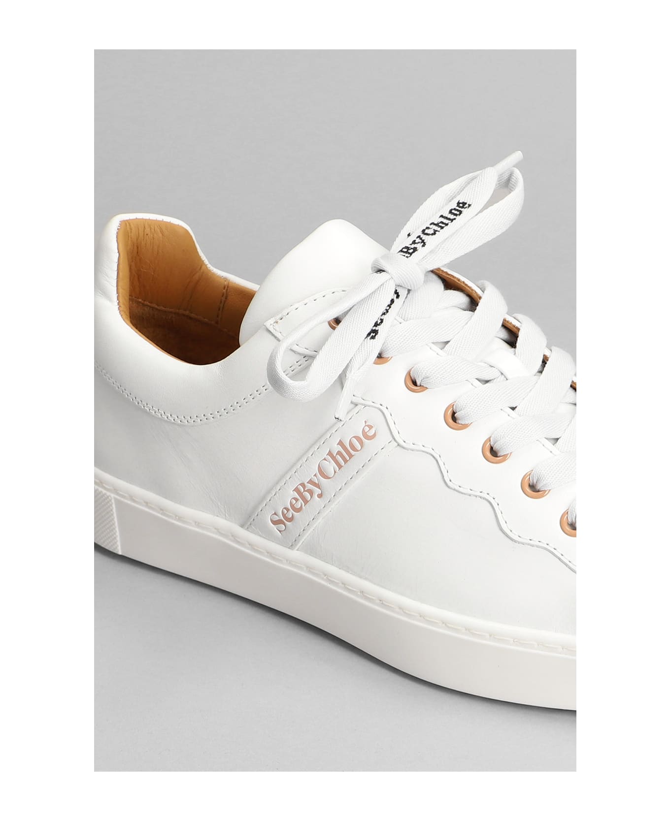 See by Chloé Essie Sneakers In White Leather - Bianco スニーカー