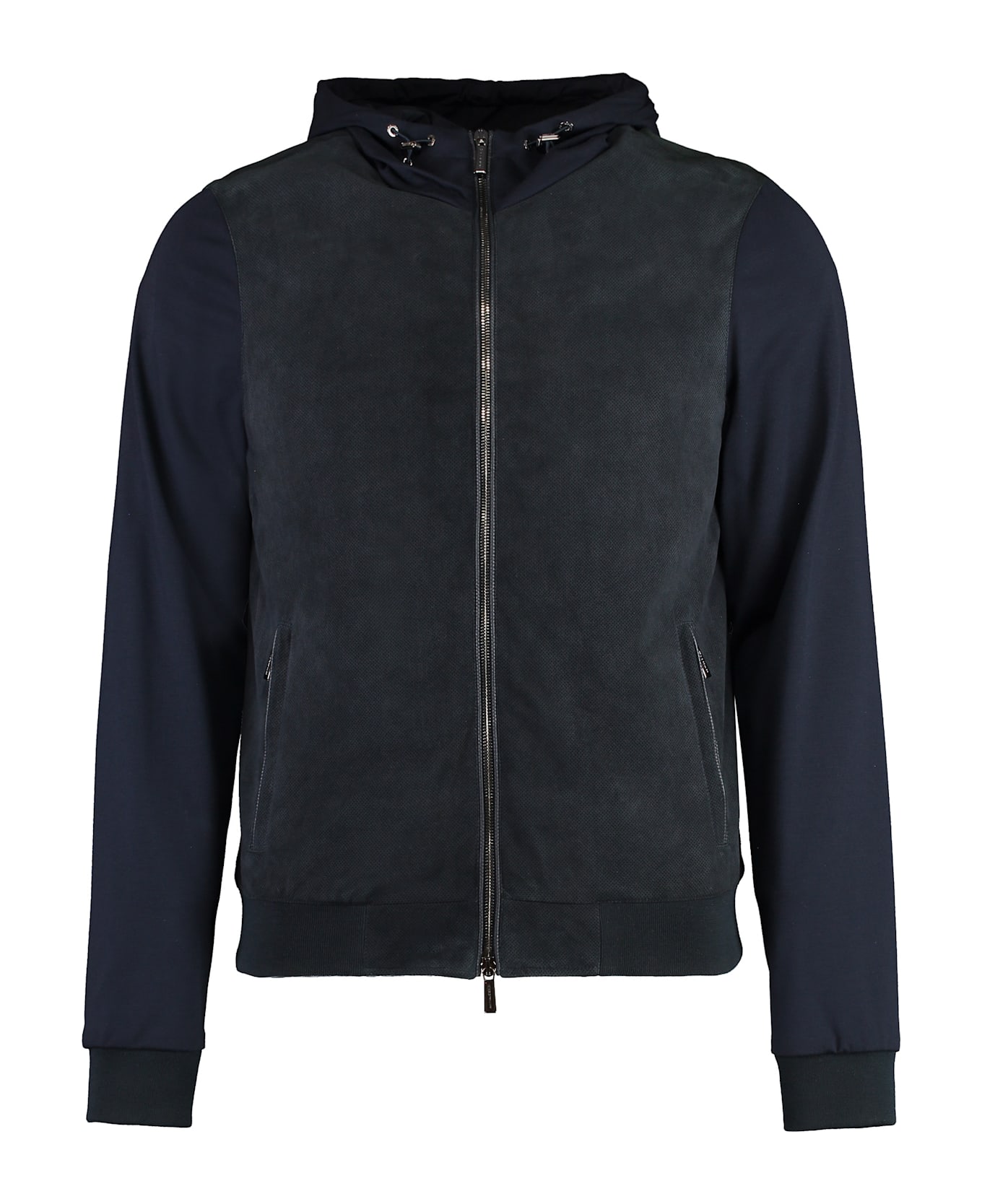 Moorer Amadeo Full Zip Hoodie - blue