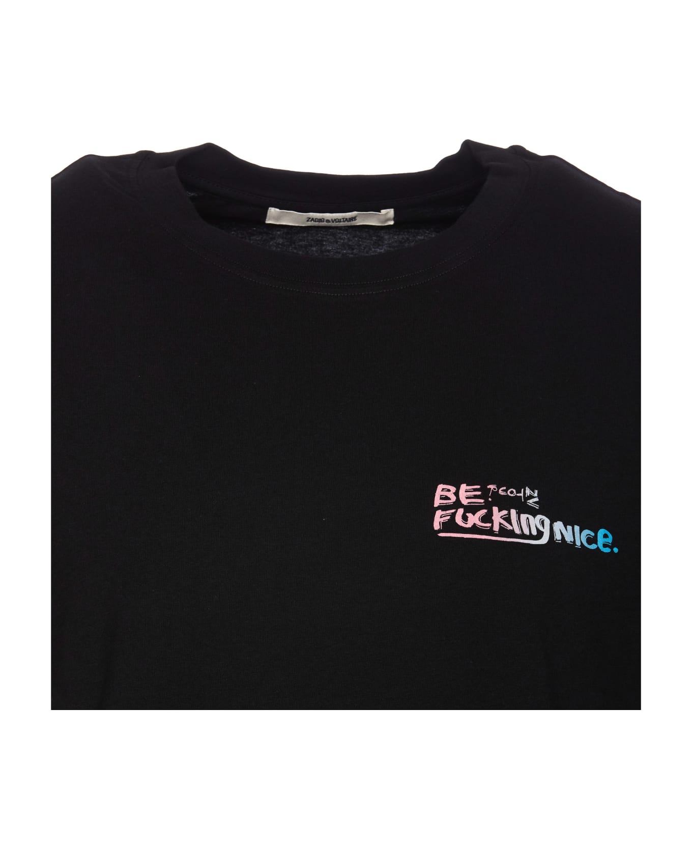 Zadig & Voltaire Ted Hc Photoprint Graffiti T-shirt - Black