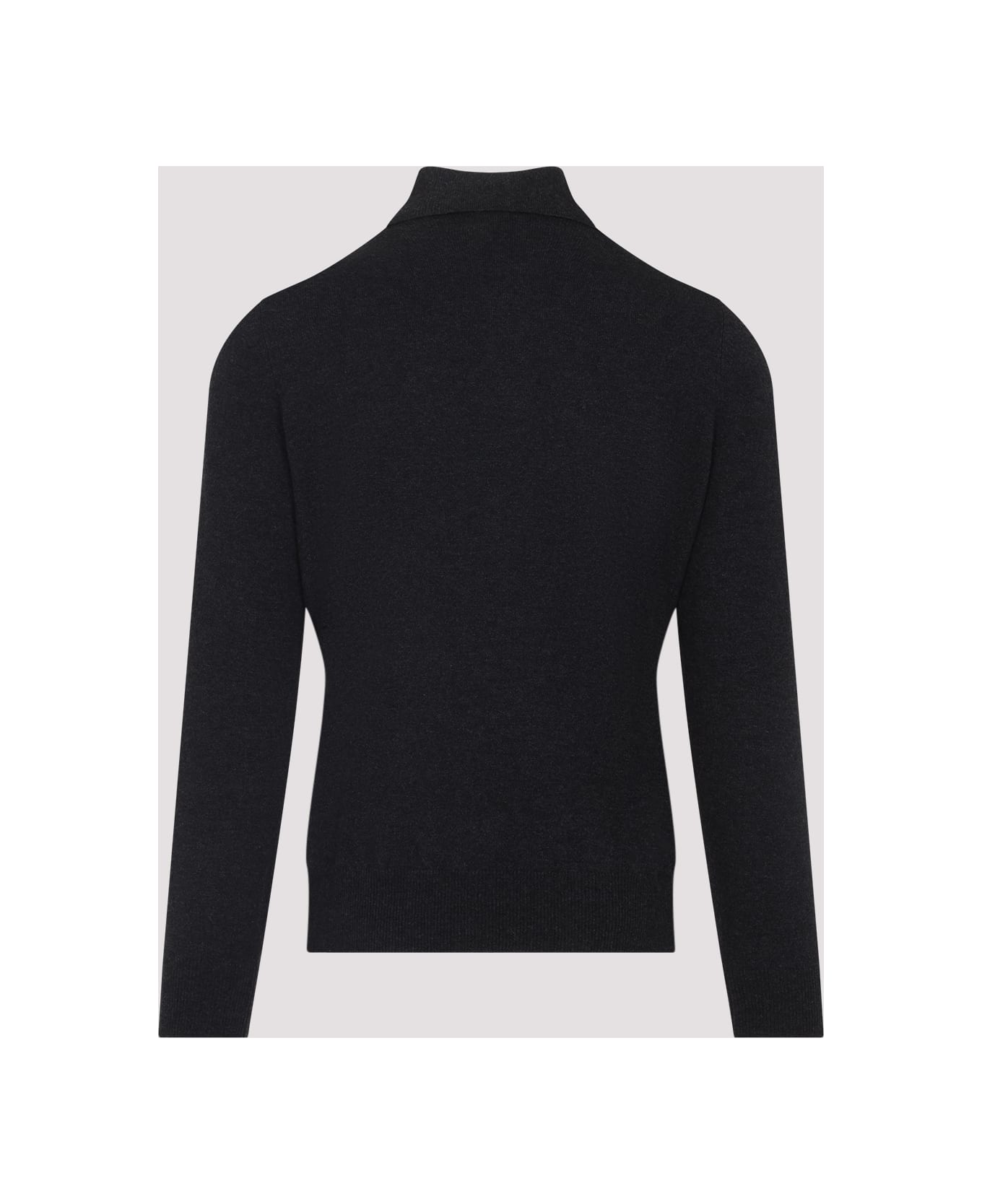 Brunello Cucinelli Cashmere Ls Polo - Carbone