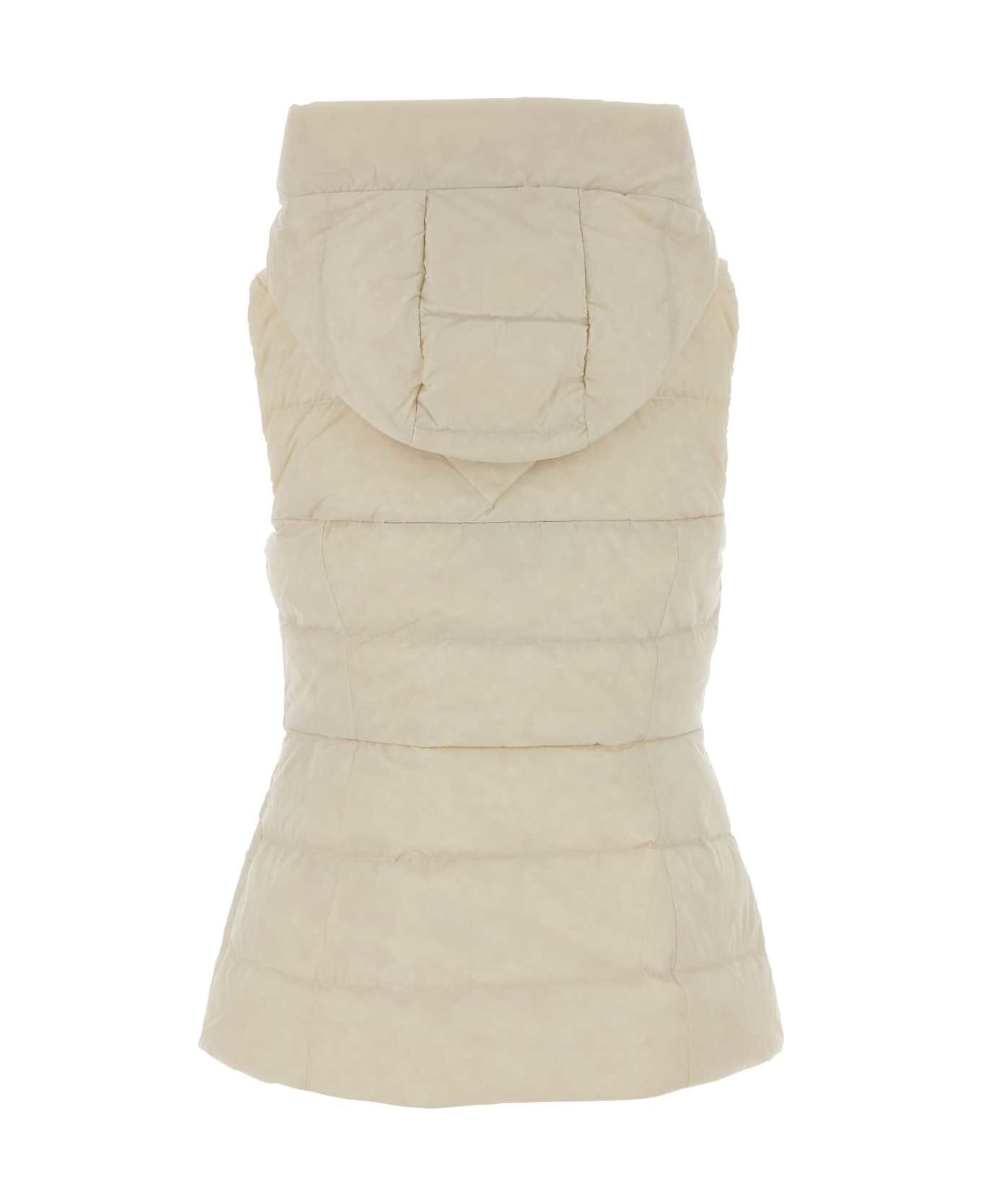 Canada Goose Ivory Stretch Nylon Clair Vest - LINEN