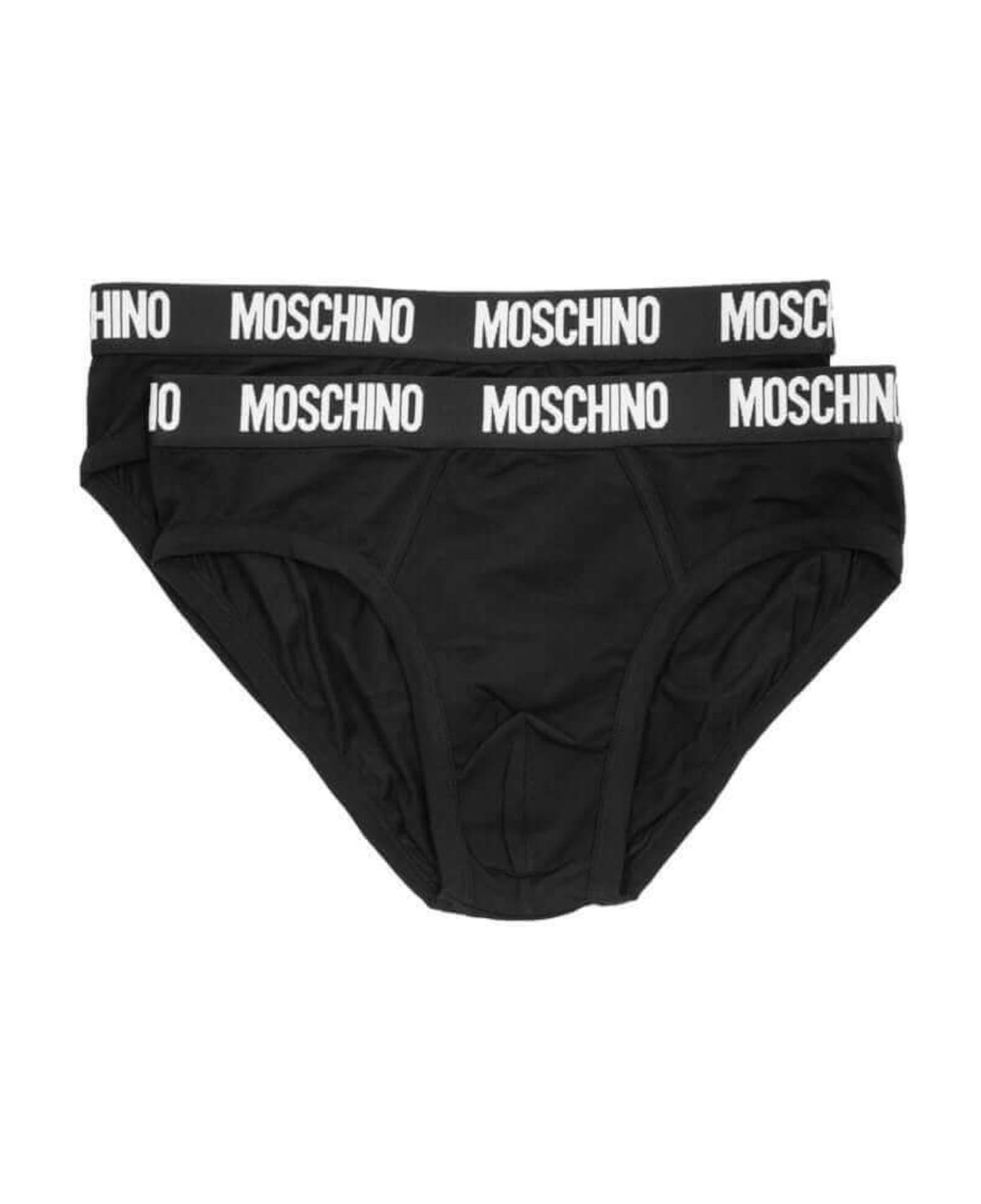 Moschino Logo Elasticated Waist Briefs - Black