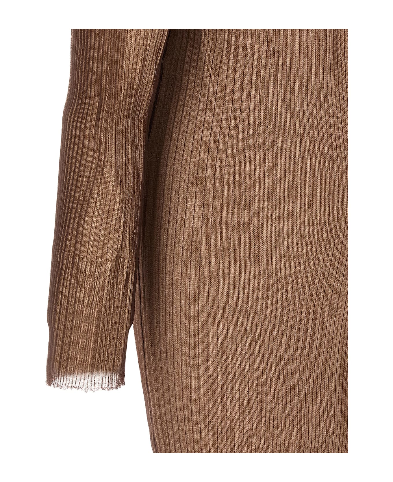 MM6 Maison Margiela 'trapped' Double Layer Dress - Beige