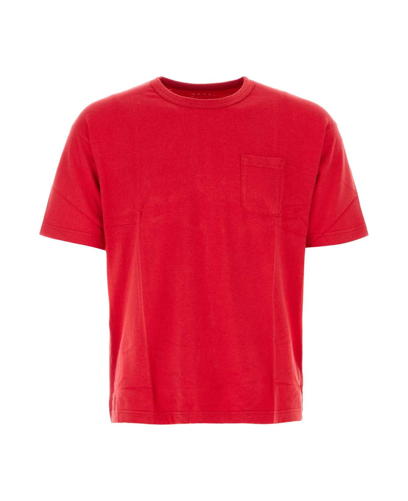 Visvim Red Cotton Jumbo T-shirt - RED