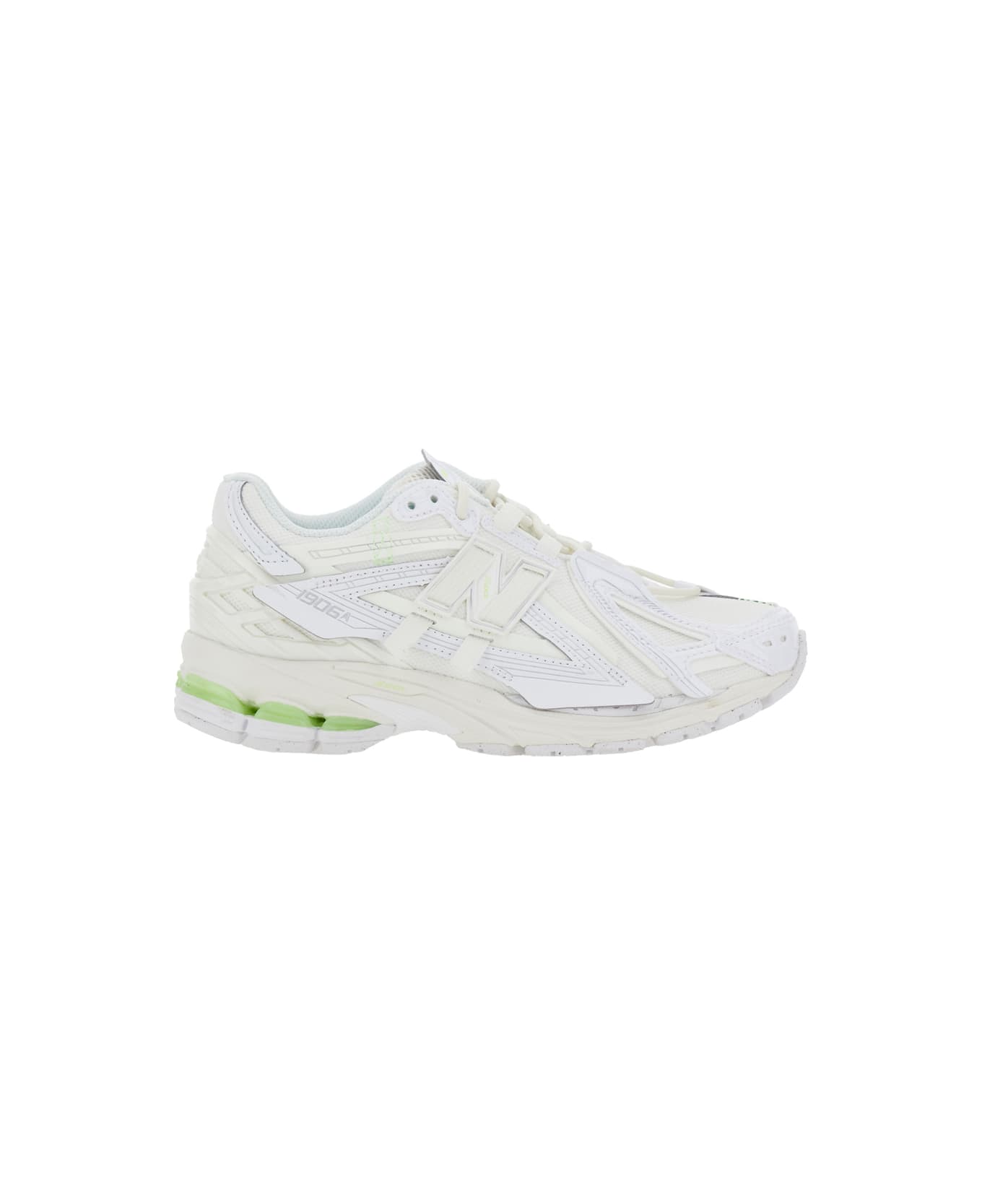New Balance '1906r' White Sneaker With Mesh Design And Side Logo In Synthetic Fiber Unisex - White