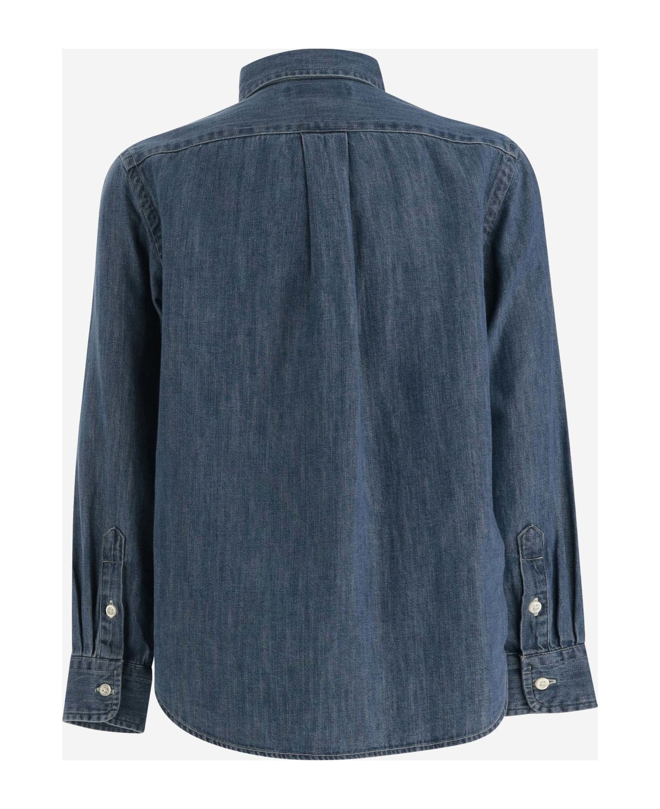 Polo Ralph Lauren Cotton Denim Shirt With Logo - Blue