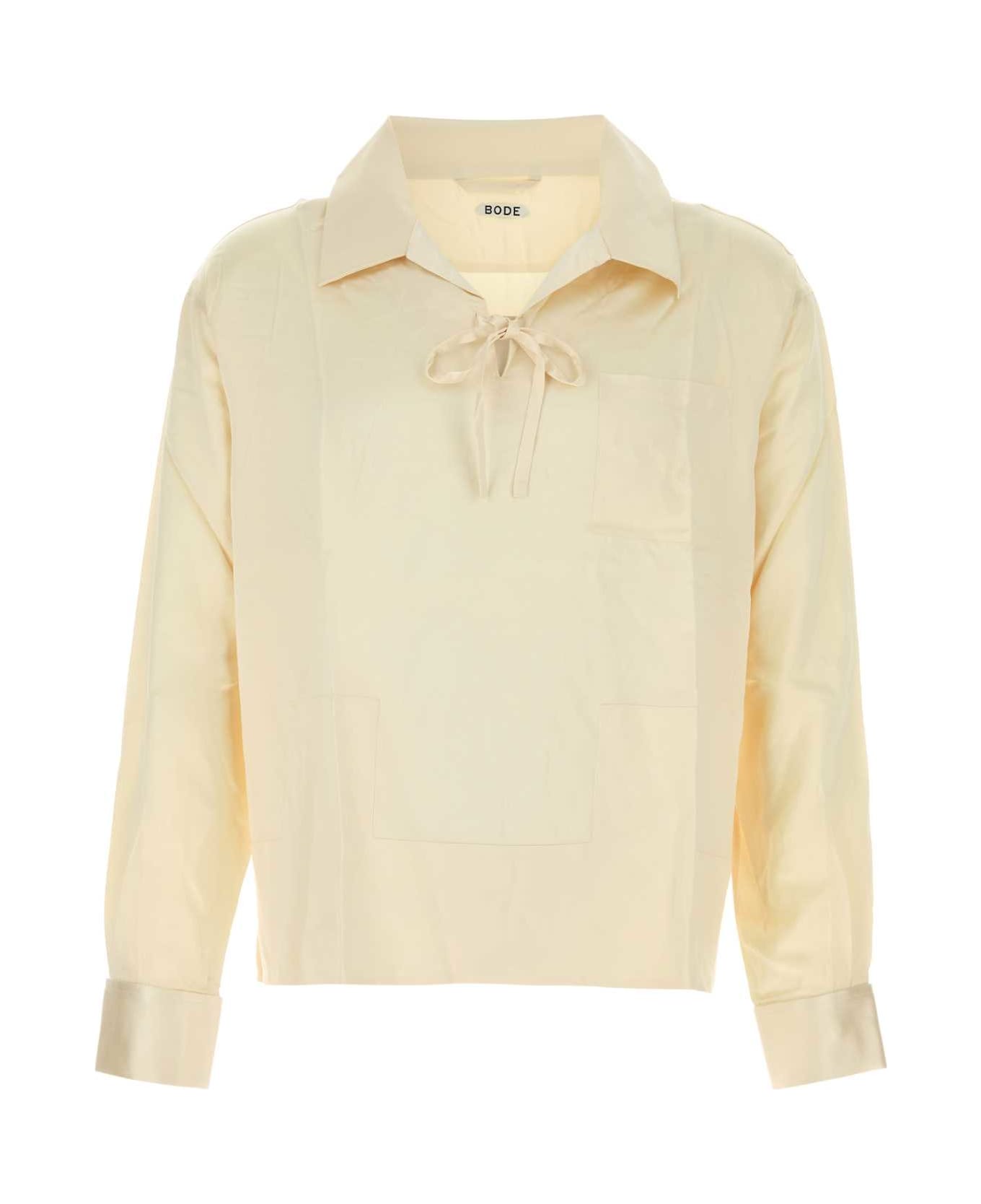 Bode Cream Satin Maze Blouse - CREAM