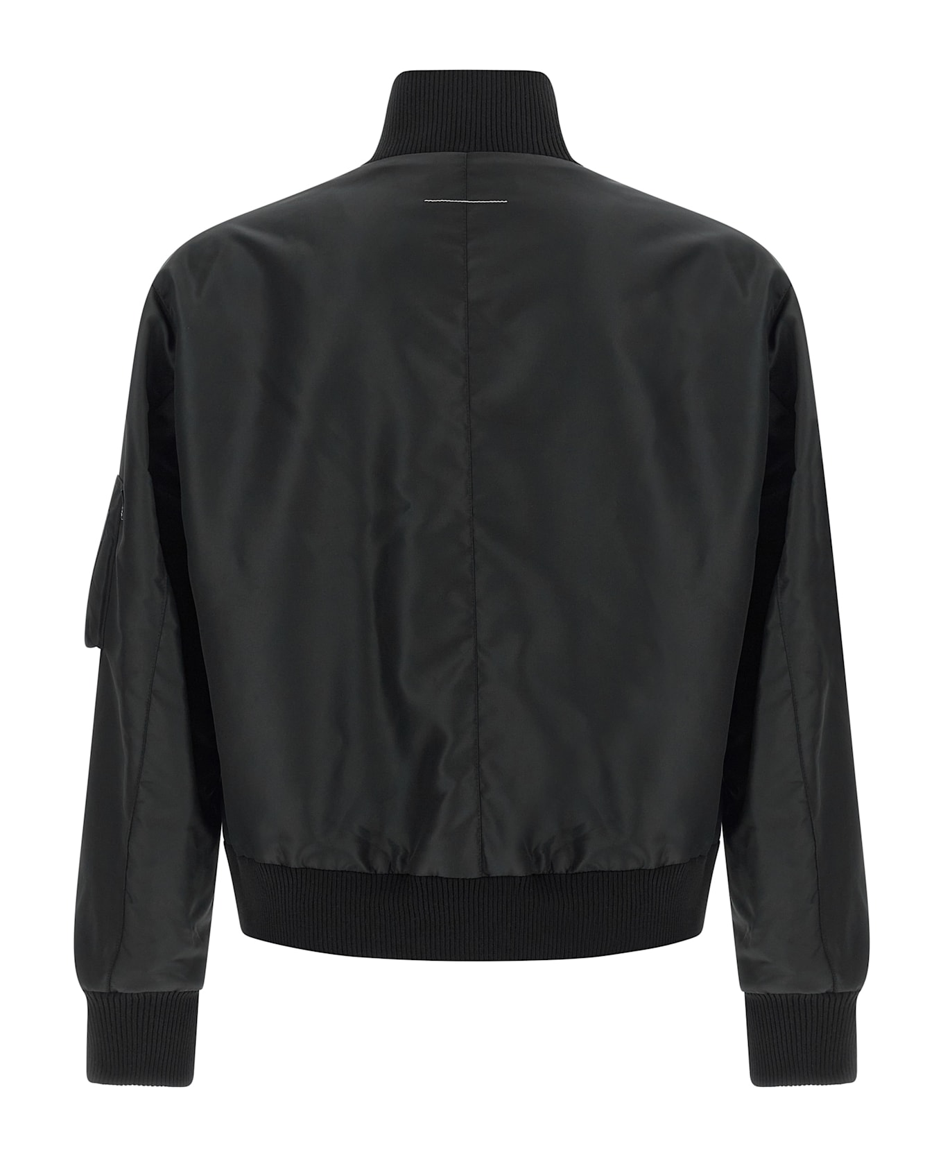 MM6 Maison Margiela 'white Stitch Line' Bomber Jacket - Black  