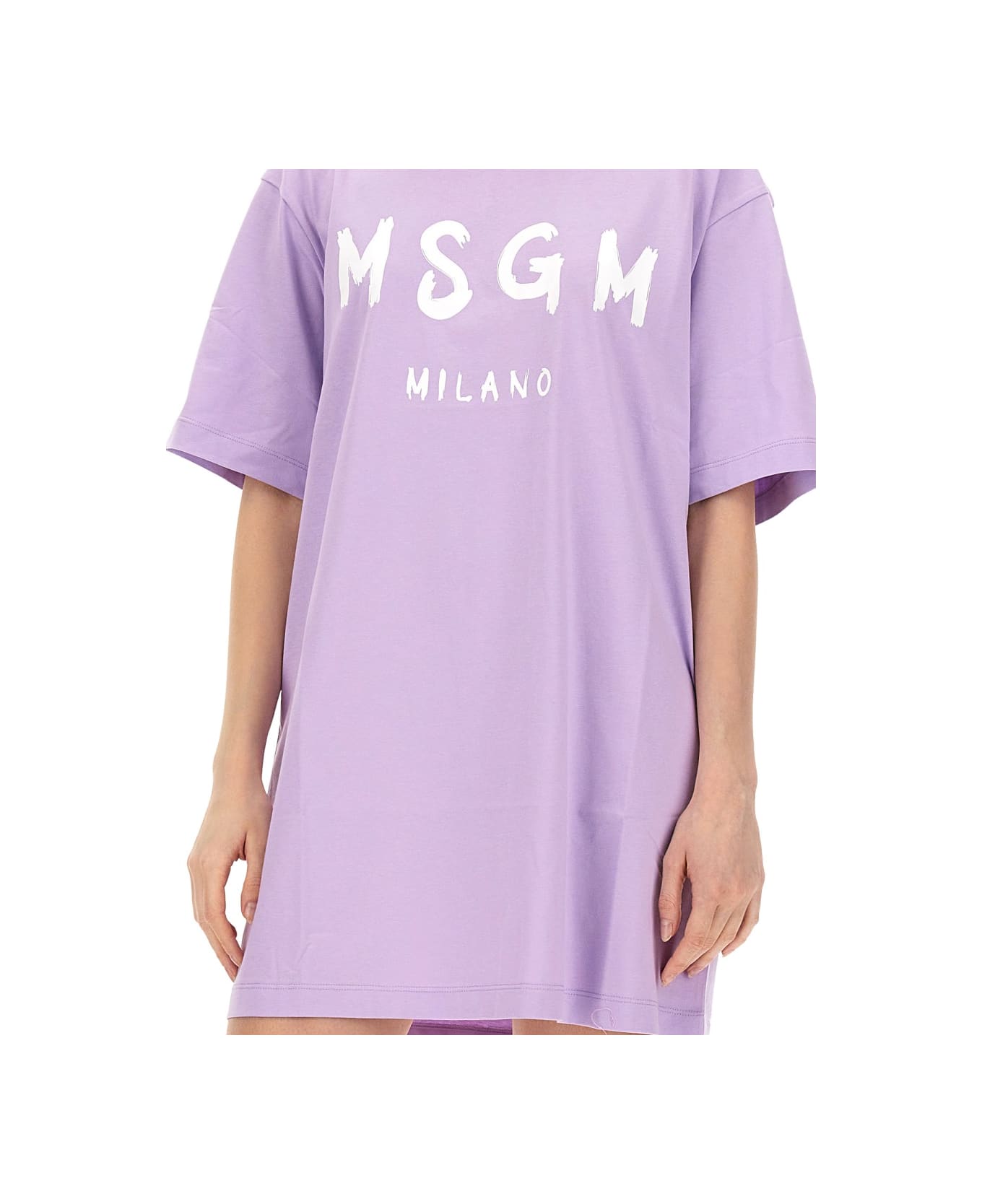 MSGM T-shirt Dress - LILAC