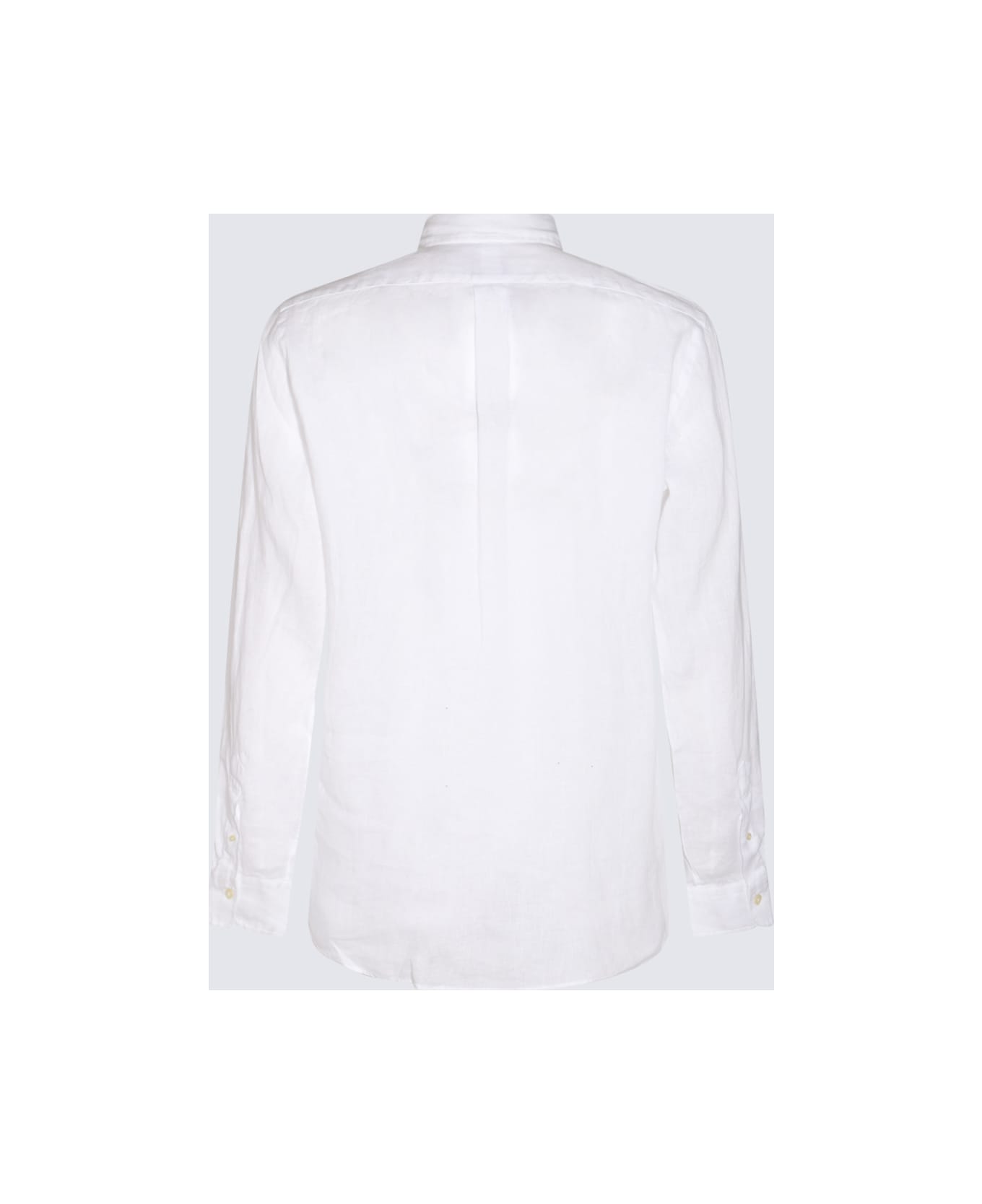 Polo Ralph Lauren White And Blue Linen Shirt - White シャツ