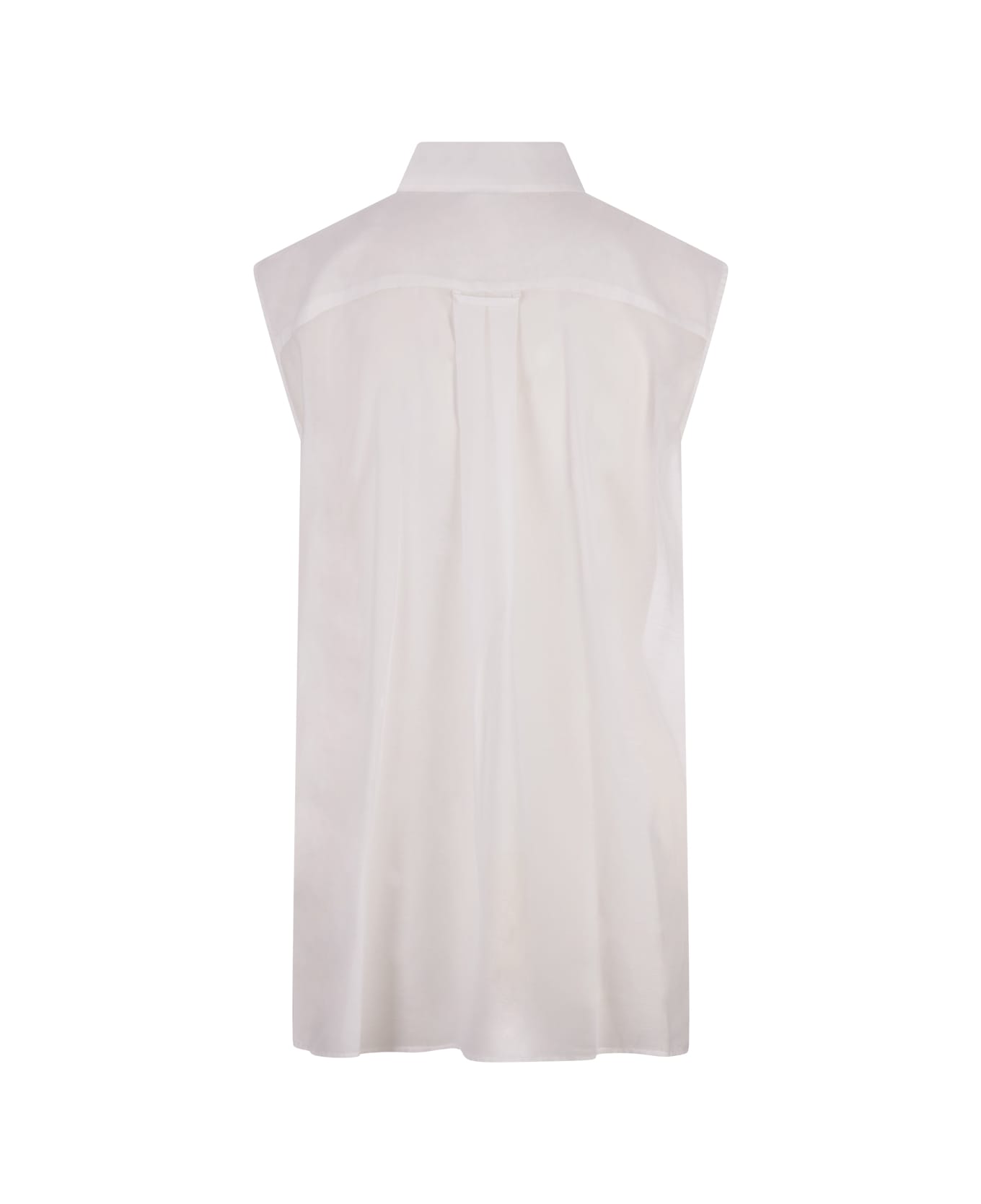 Aspesi White Cotton And Silk Sleeveless Shirt - White シャツ
