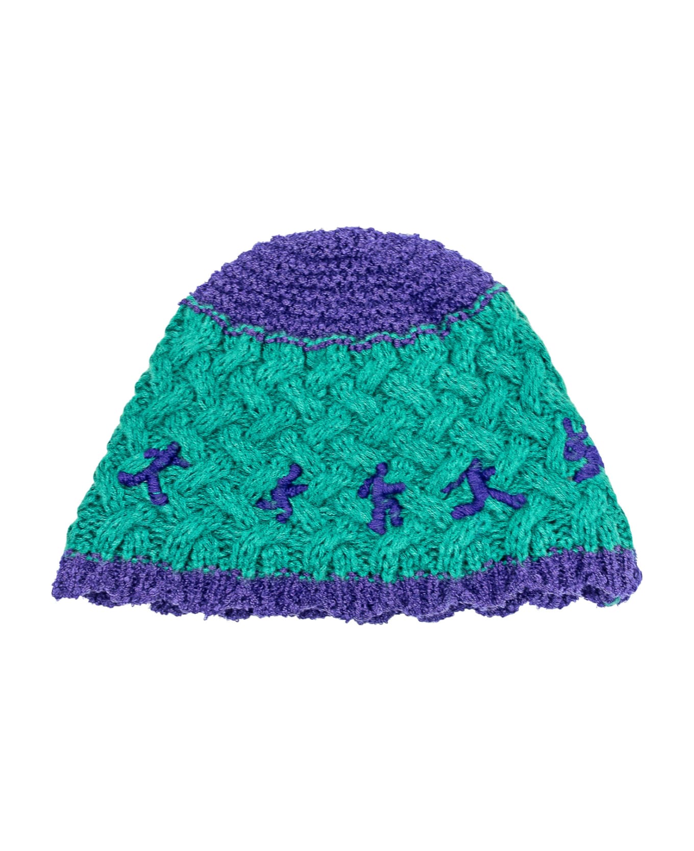 Kidsuper Crocheted Hat - GREEN/BLUE