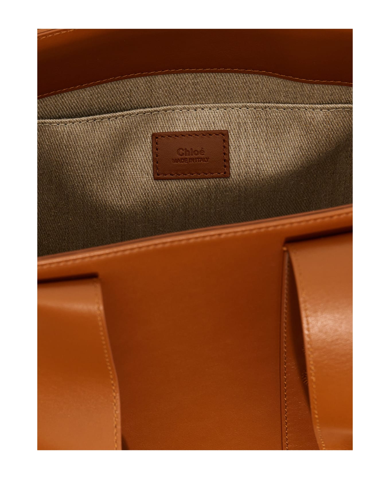 Chloé 'woody Medium' Shopper Bag - Brown トートバッグ