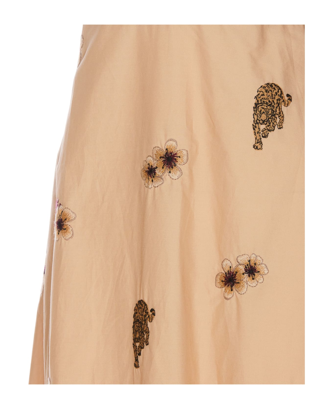 TwinSet All Over Embroidery Dress - Beige