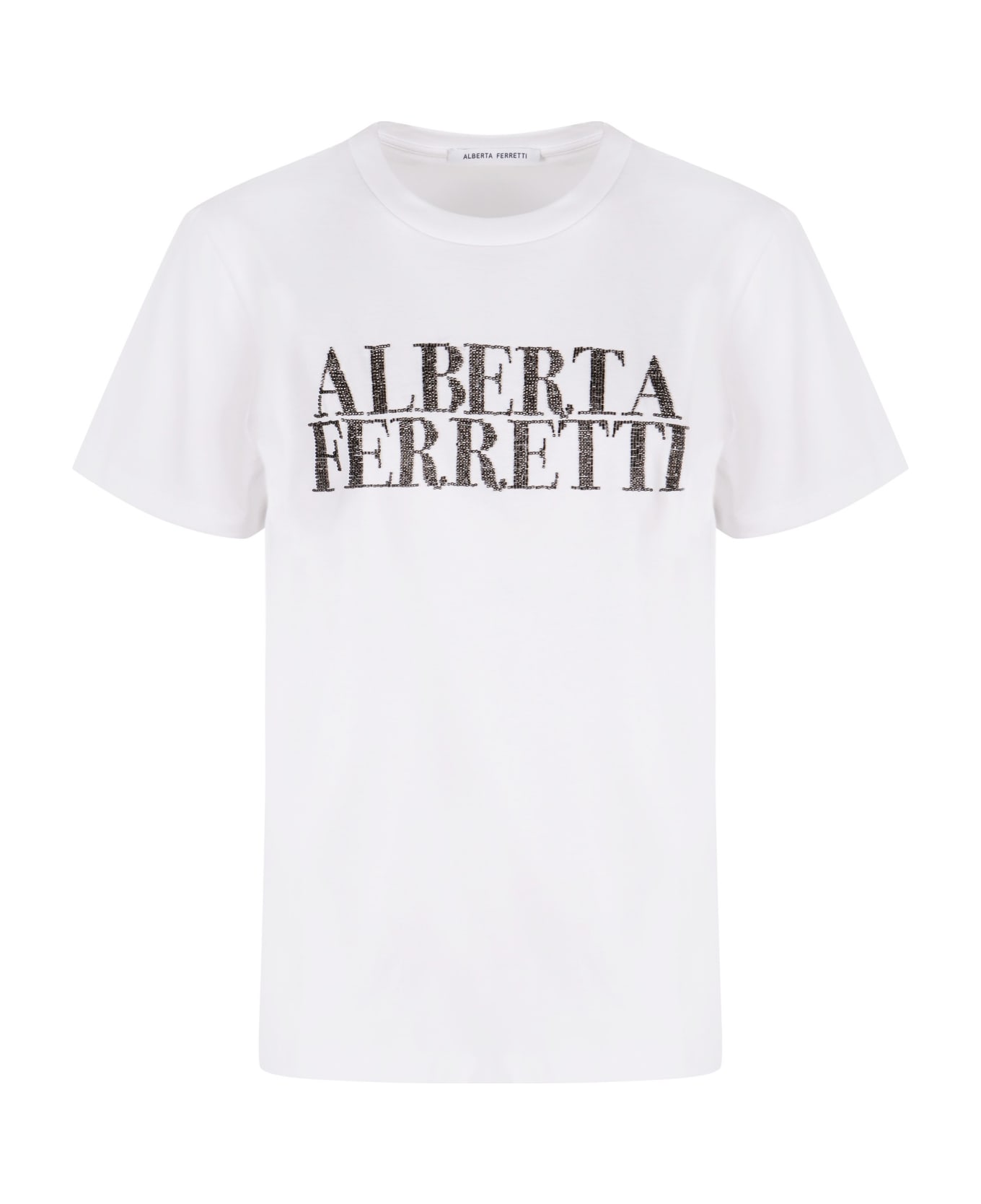Alberta Ferretti Cotton Crew-neck T-shirt - White
