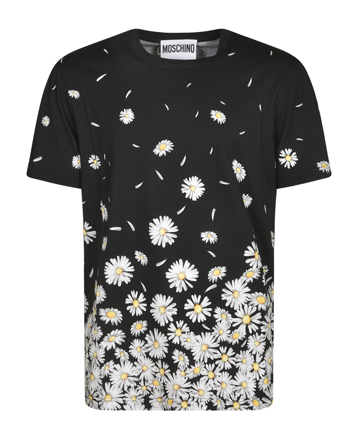 Moschino Floral Print T-shirt - Black/White