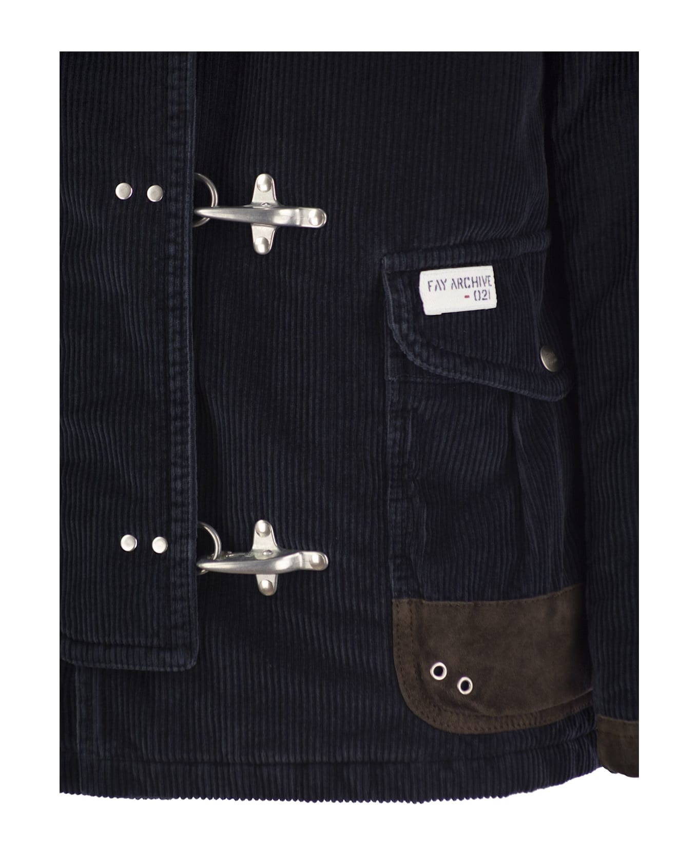 Fay 4 Velvet Hooks - Archive - Navy