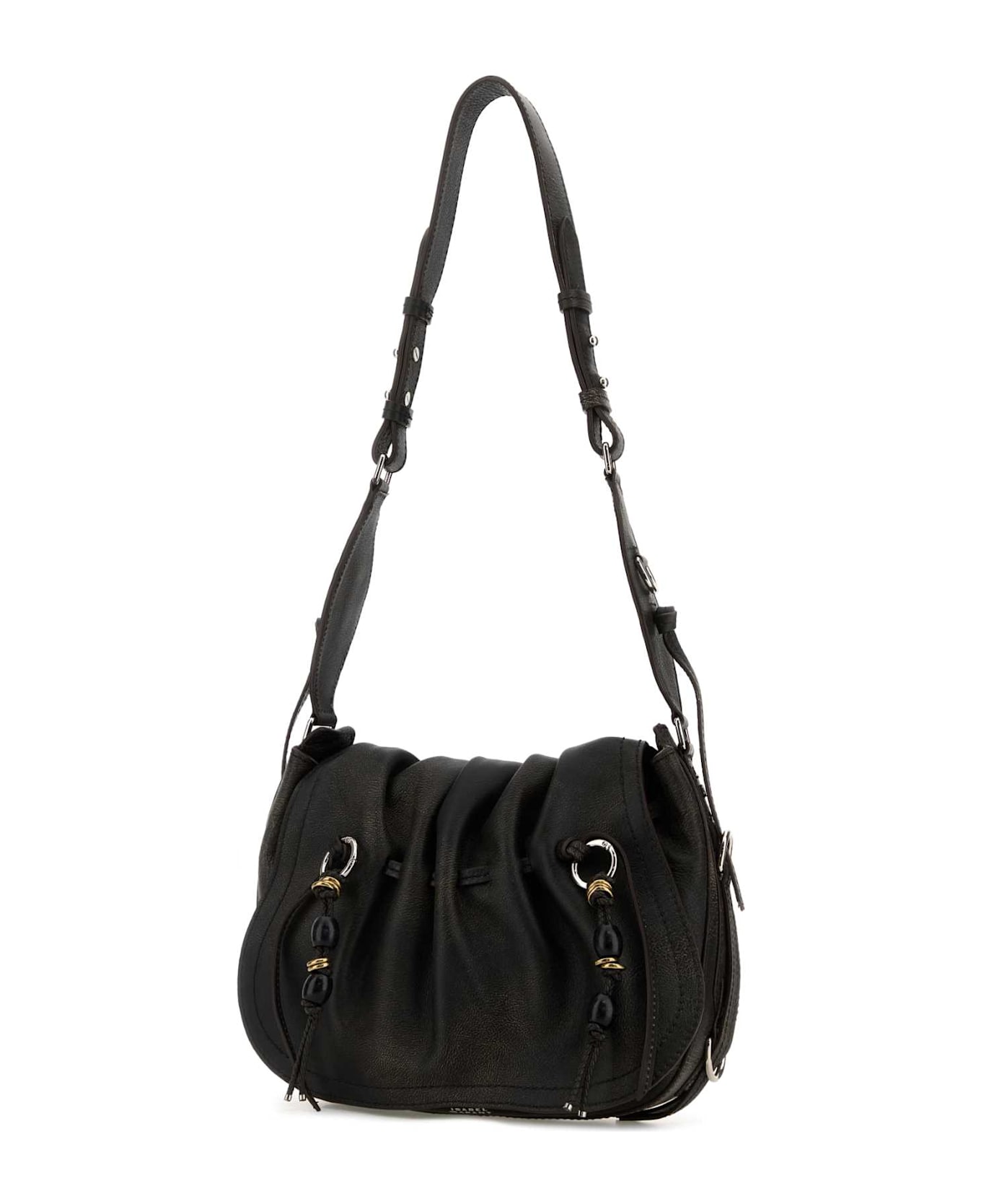 Isabel Marant Dark Brown Leather Bolton Shoulder Bag - VINTAGEBROWN