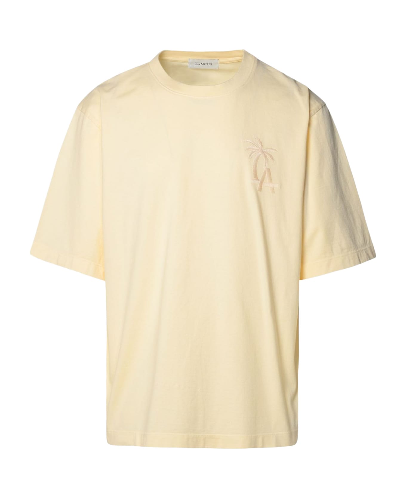 Laneus Embroidered T-shirt - Latte シャツ