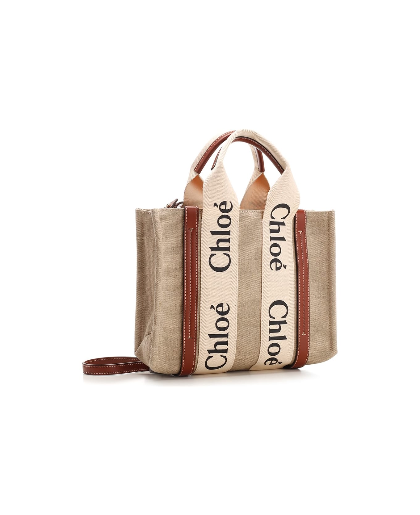 Chloé Small 'woody' Tote Bag - Brown