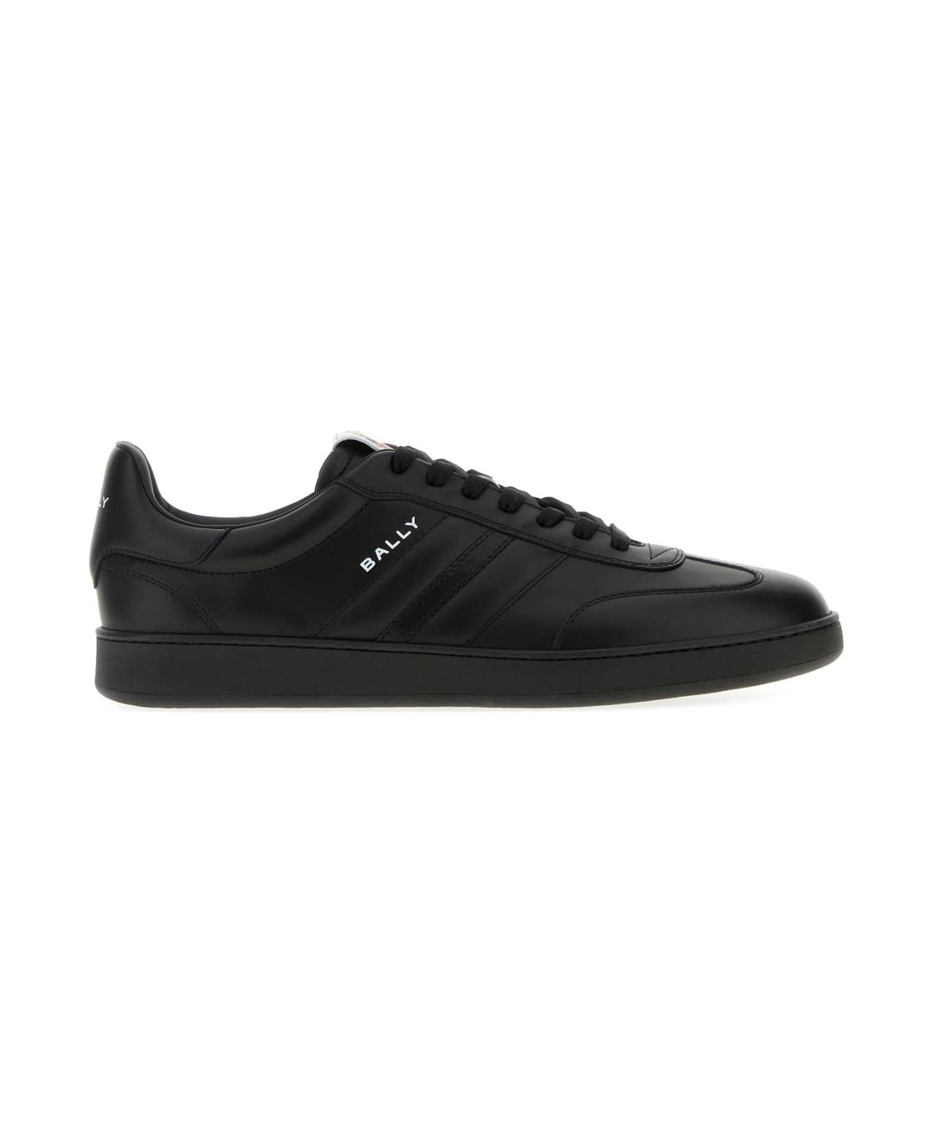 Bally Black Leather Rivy Sneakers - Black