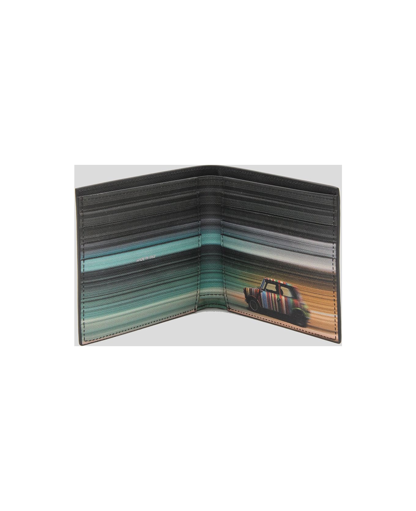 Paul Smith Black Multicolour Leather Wallet - Black 財布