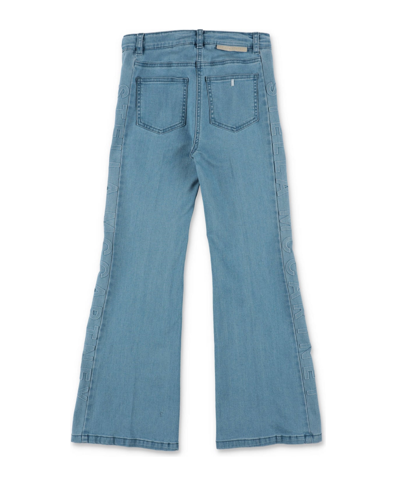 Stella McCartney Kids Stella Mccartney Jeans Blu Chiaro In Denim Di Cotone Stretch Bambina - Blu