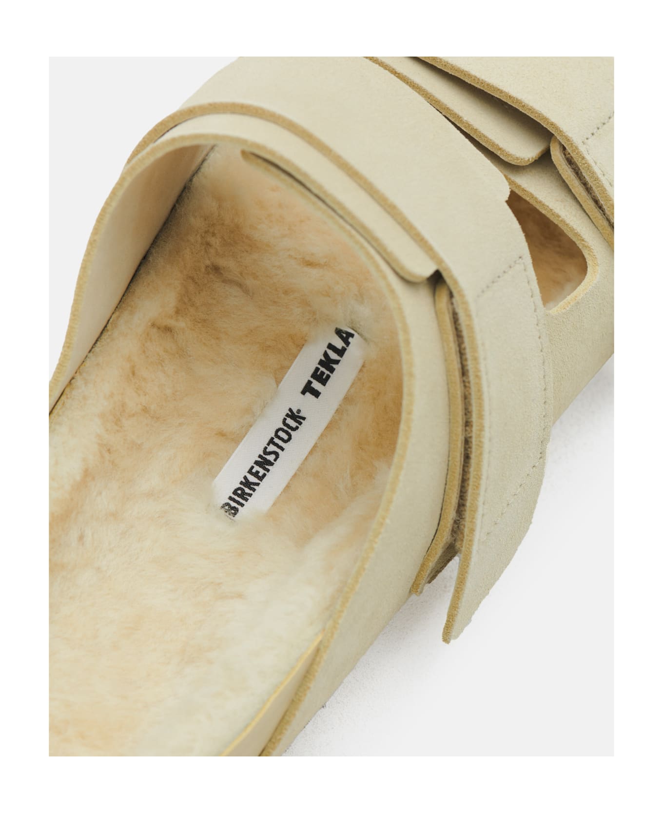 Birkenstock Uji Suede And Leather Slippers - STRAW フラットシューズ
