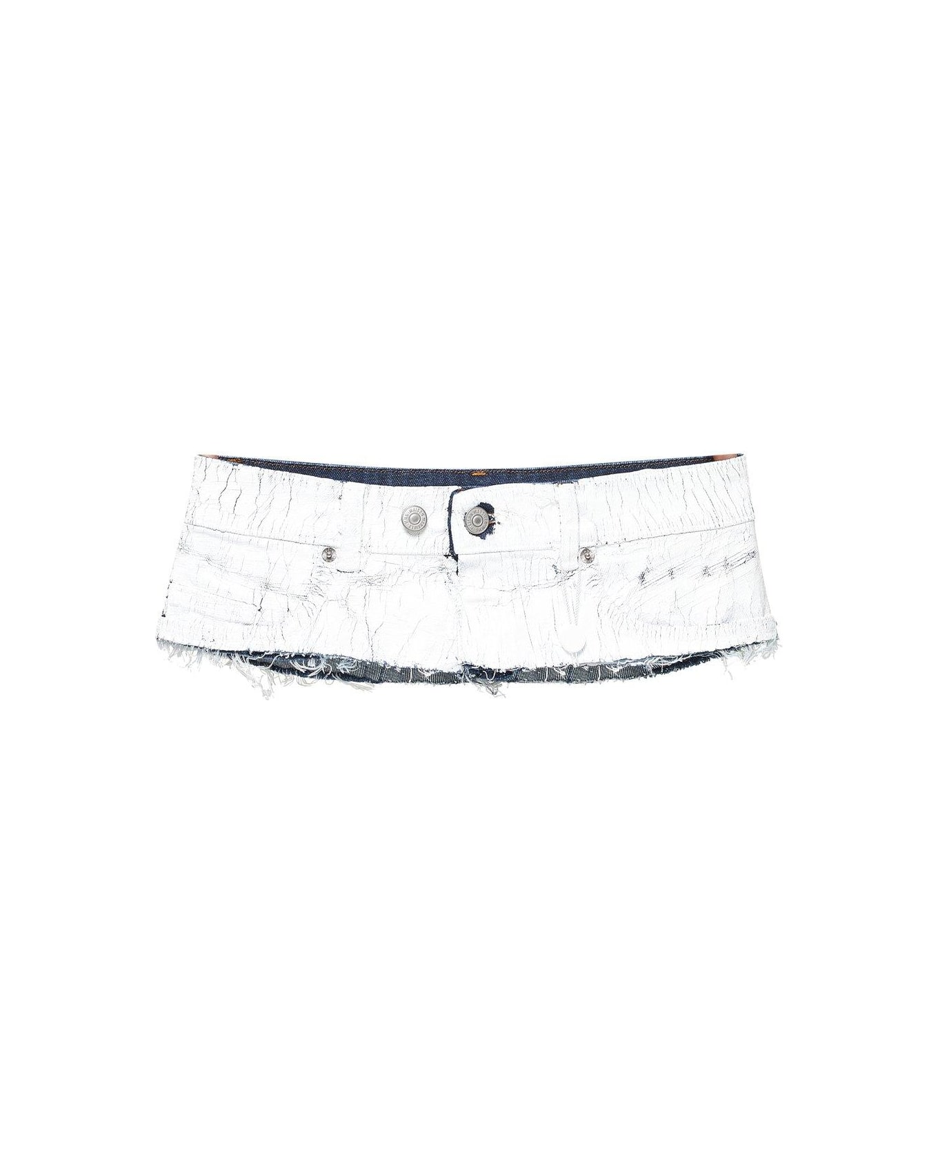 MM6 Maison Margiela Painted Jean Waistband Belt - WHITE