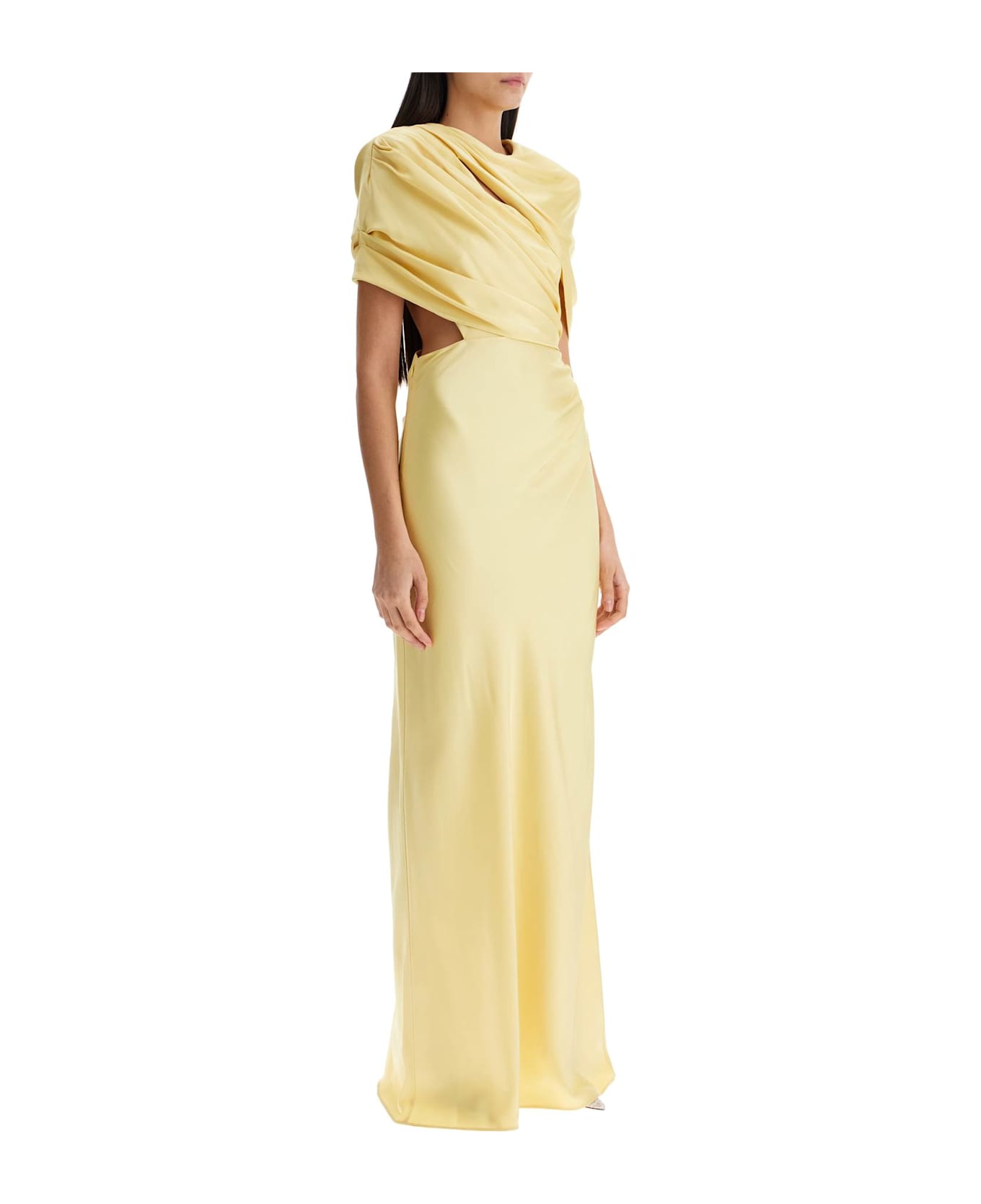 Stella McCartney Maxi Cross-over Dress - CAMOMILLE (Yellow)
