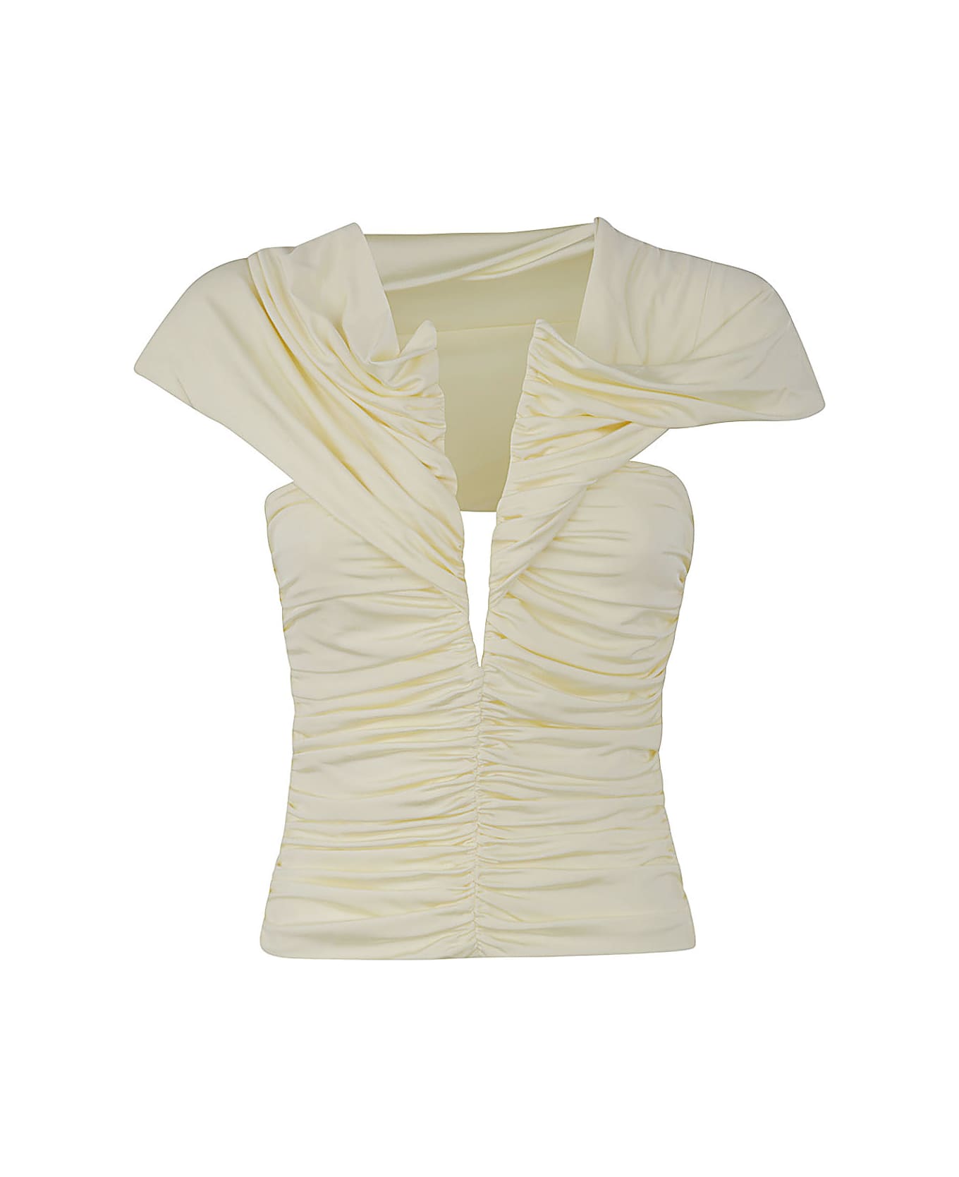 Magda Butrym Off The Shoulder Blouse - Cream Tシャツ