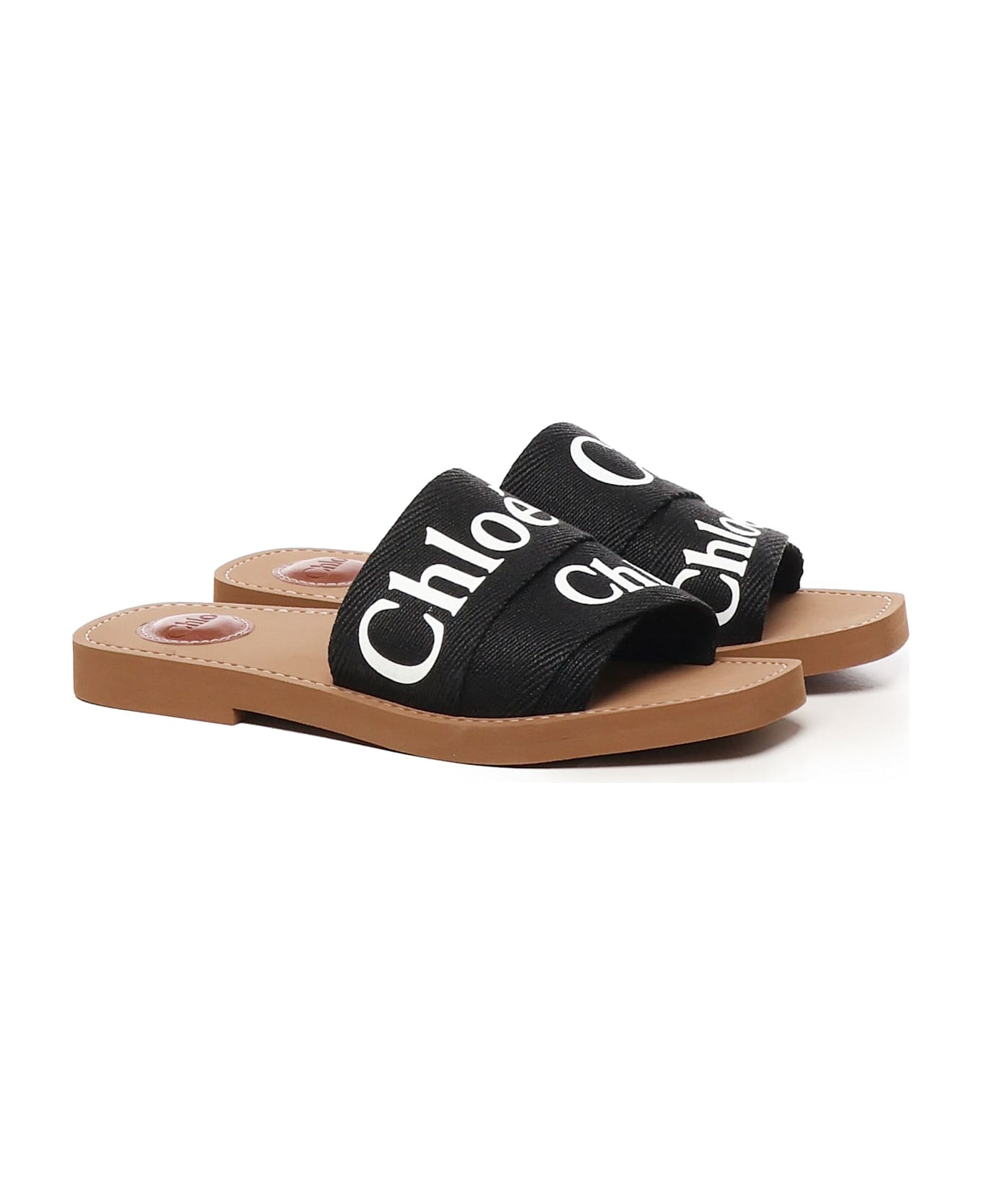 Chloé Woody Slides - Black