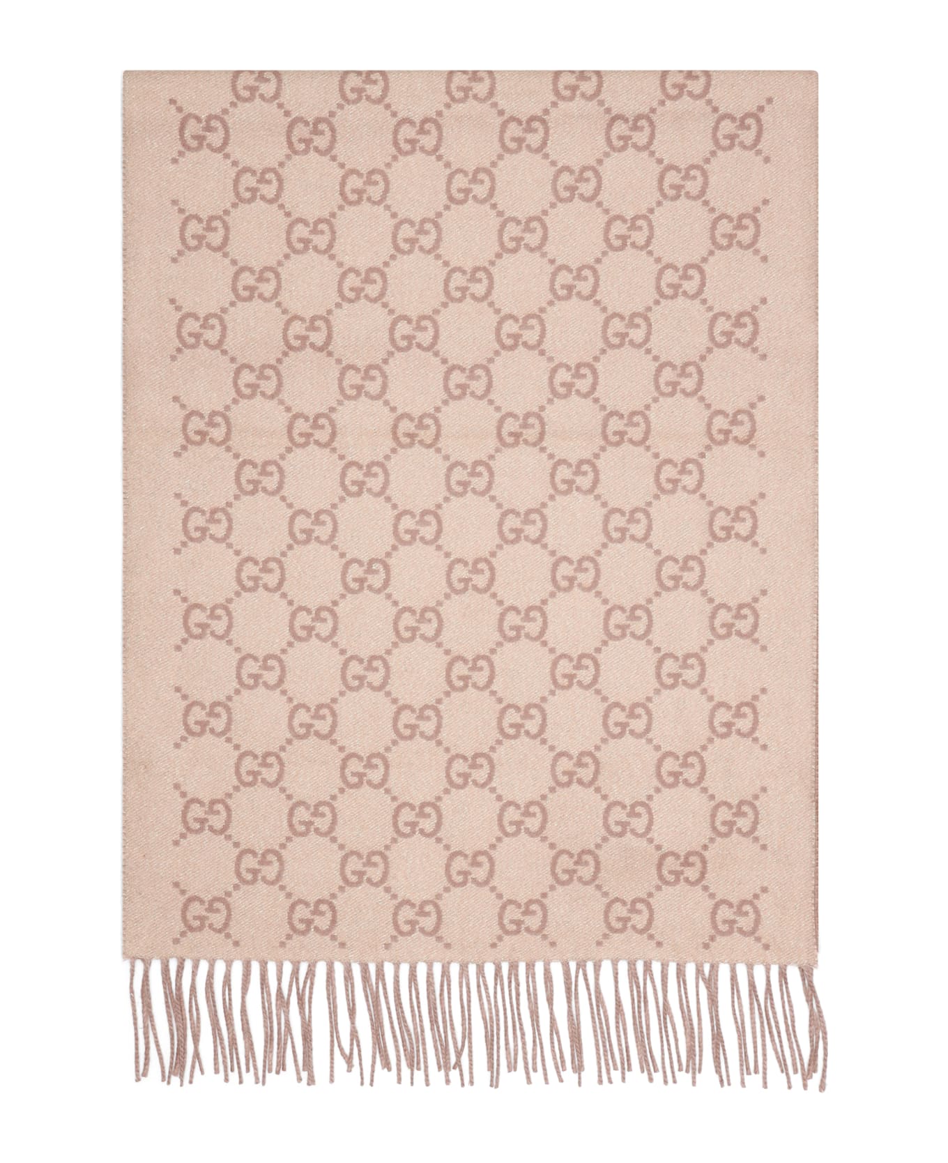 Gucci Gg Cashmere Scarf - Coffee Beige
