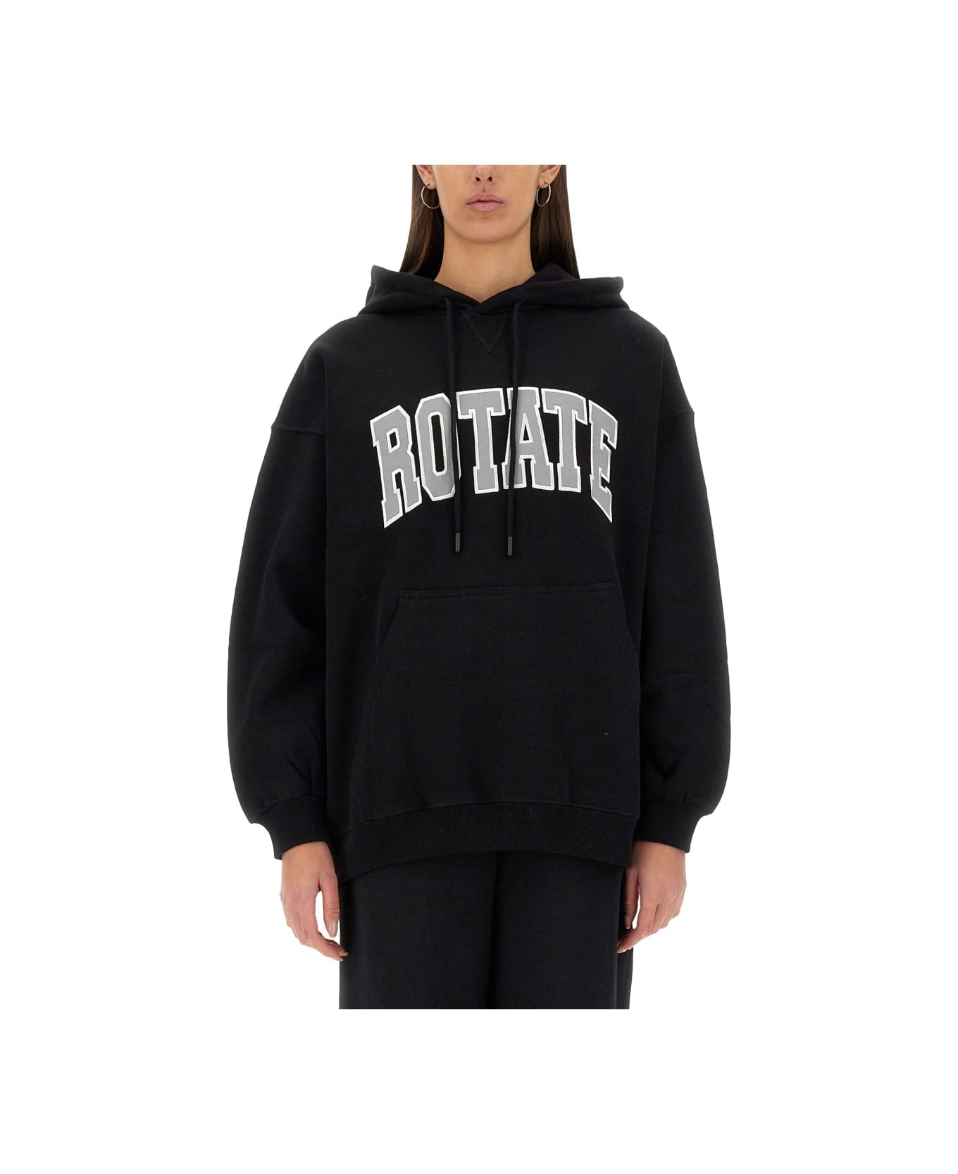 Rotate by Birger Christensen Heavy Cotton Sweatshirt - BLACK