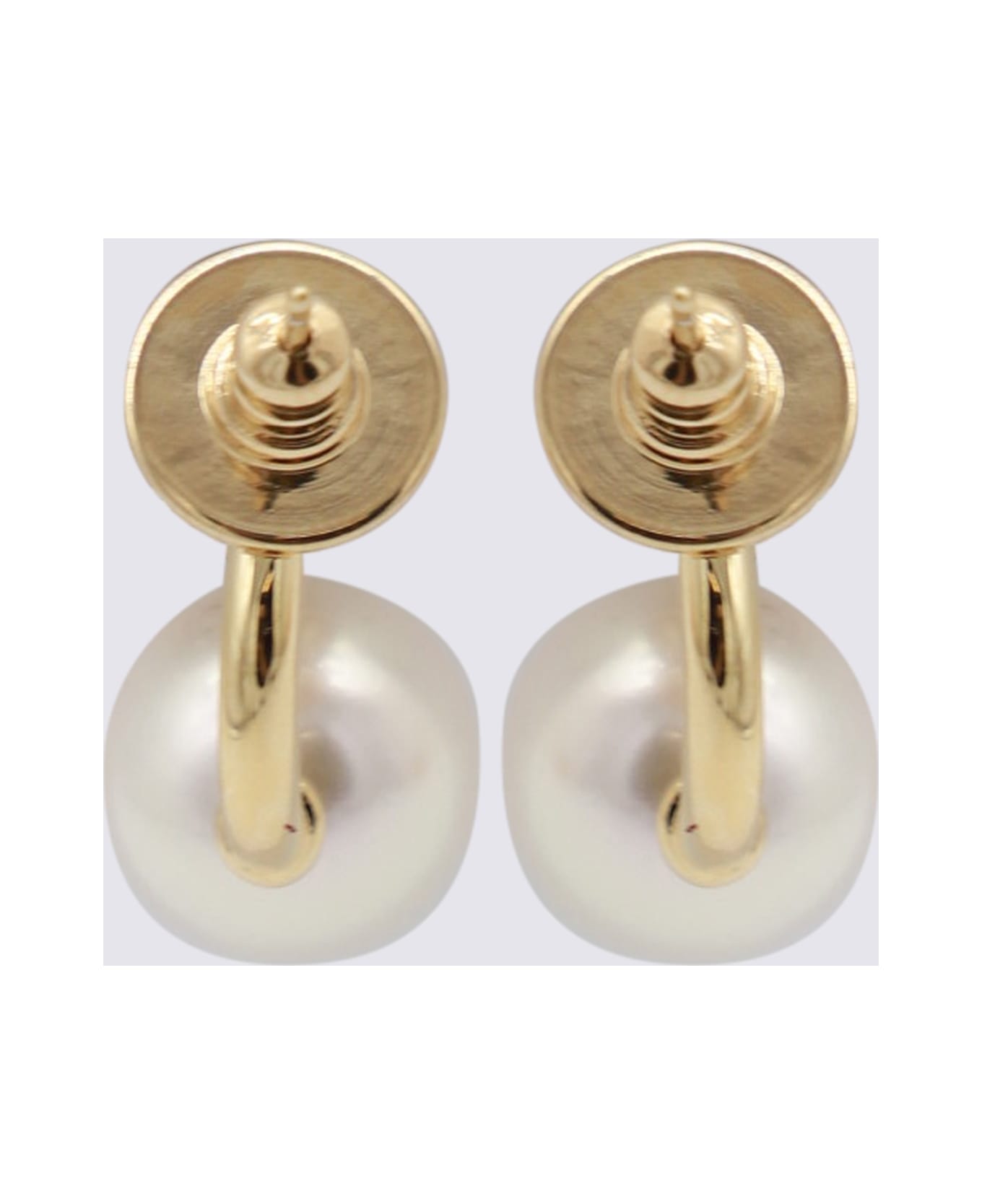 Jimmy Choo Gold Metal Earrings - GOLD/WHITE/CRYSTAL