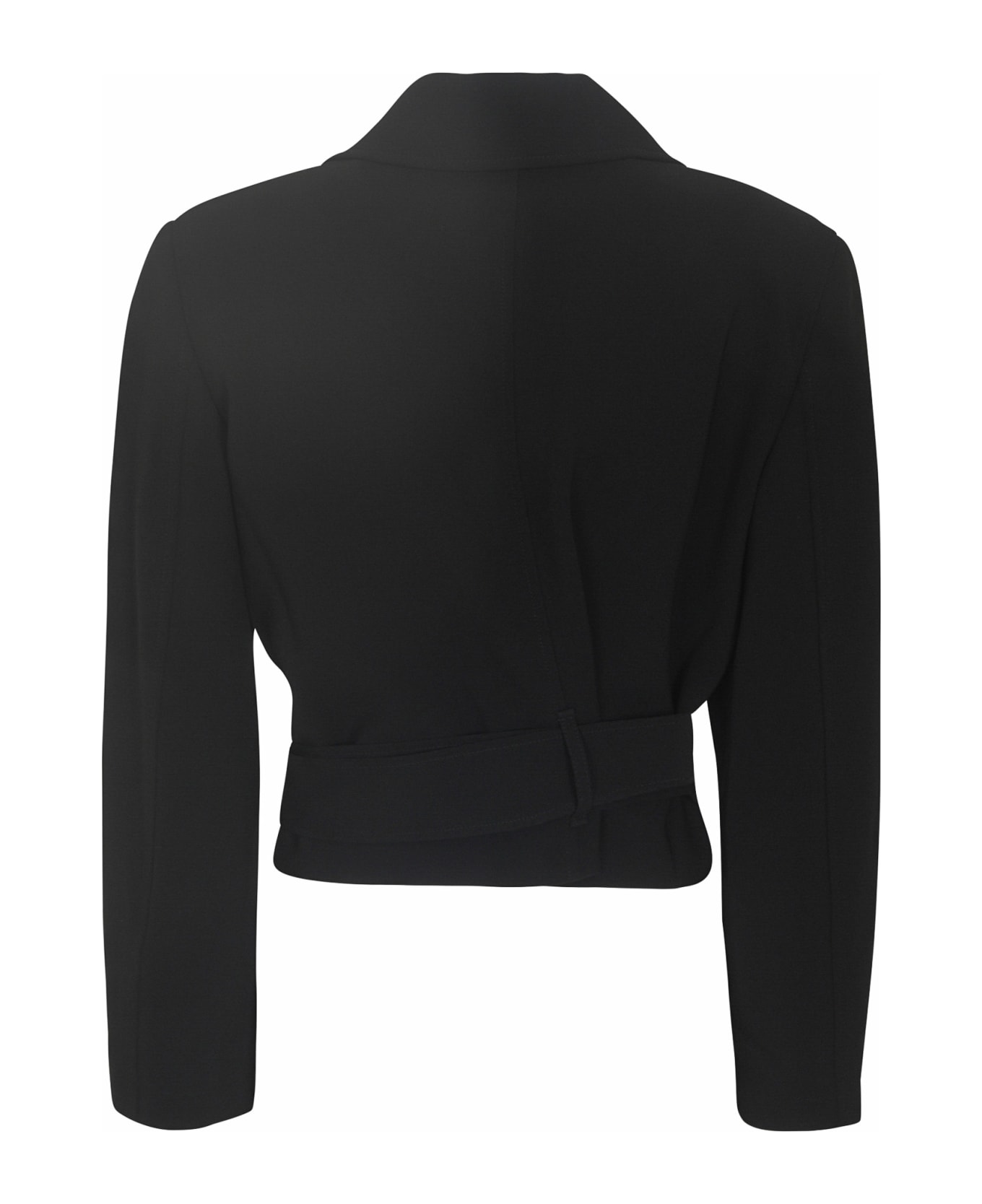 Theory Double-breast Crop Belted Blazer - Black