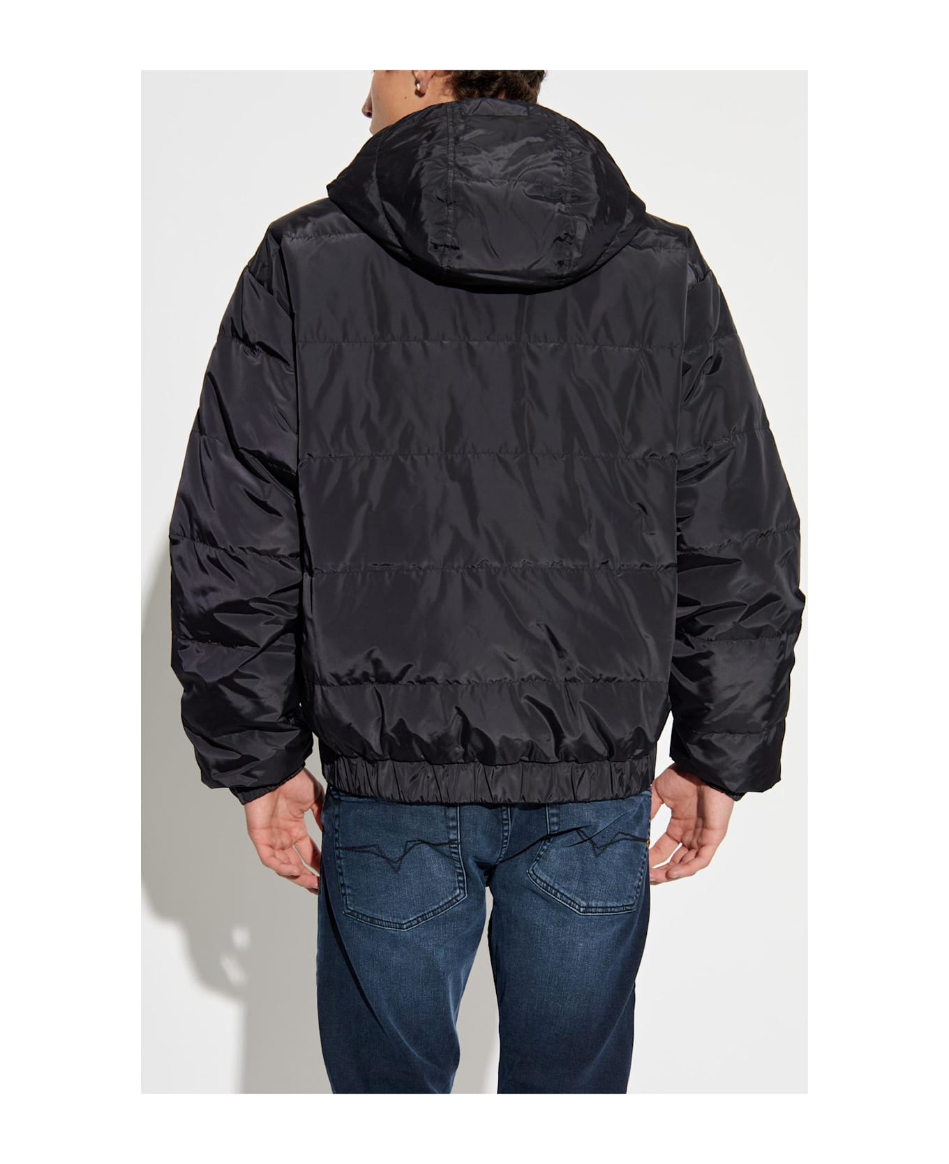 Versace Jeans Couture Insulated Hooded Jacket - BLACK