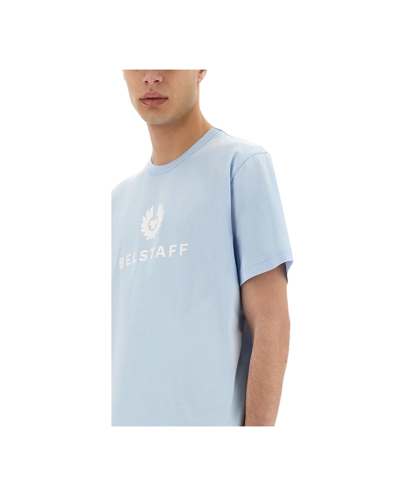 Belstaff T-shirt With Logo - BABY BLUE